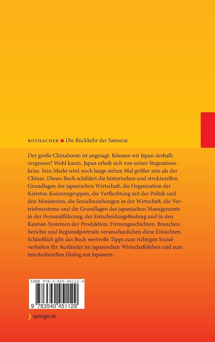 Rückseitencover Die Rückkehr der Samurai