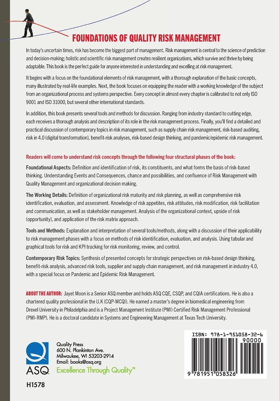 Rückseitencover Foundations of Quality Risk Management