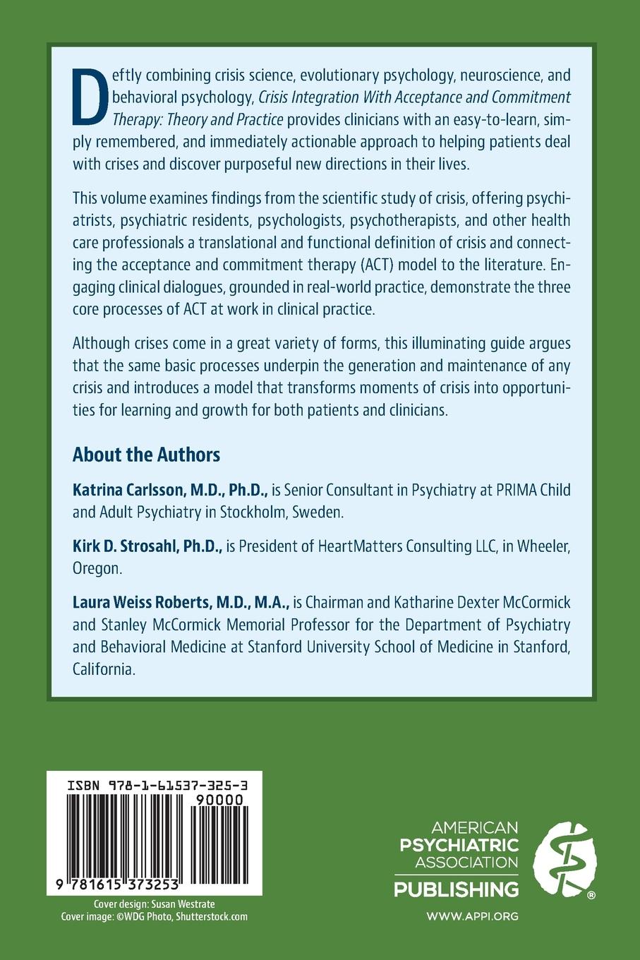 Rückseitencover Crisis Integration With Acceptance and Commitment Therapy