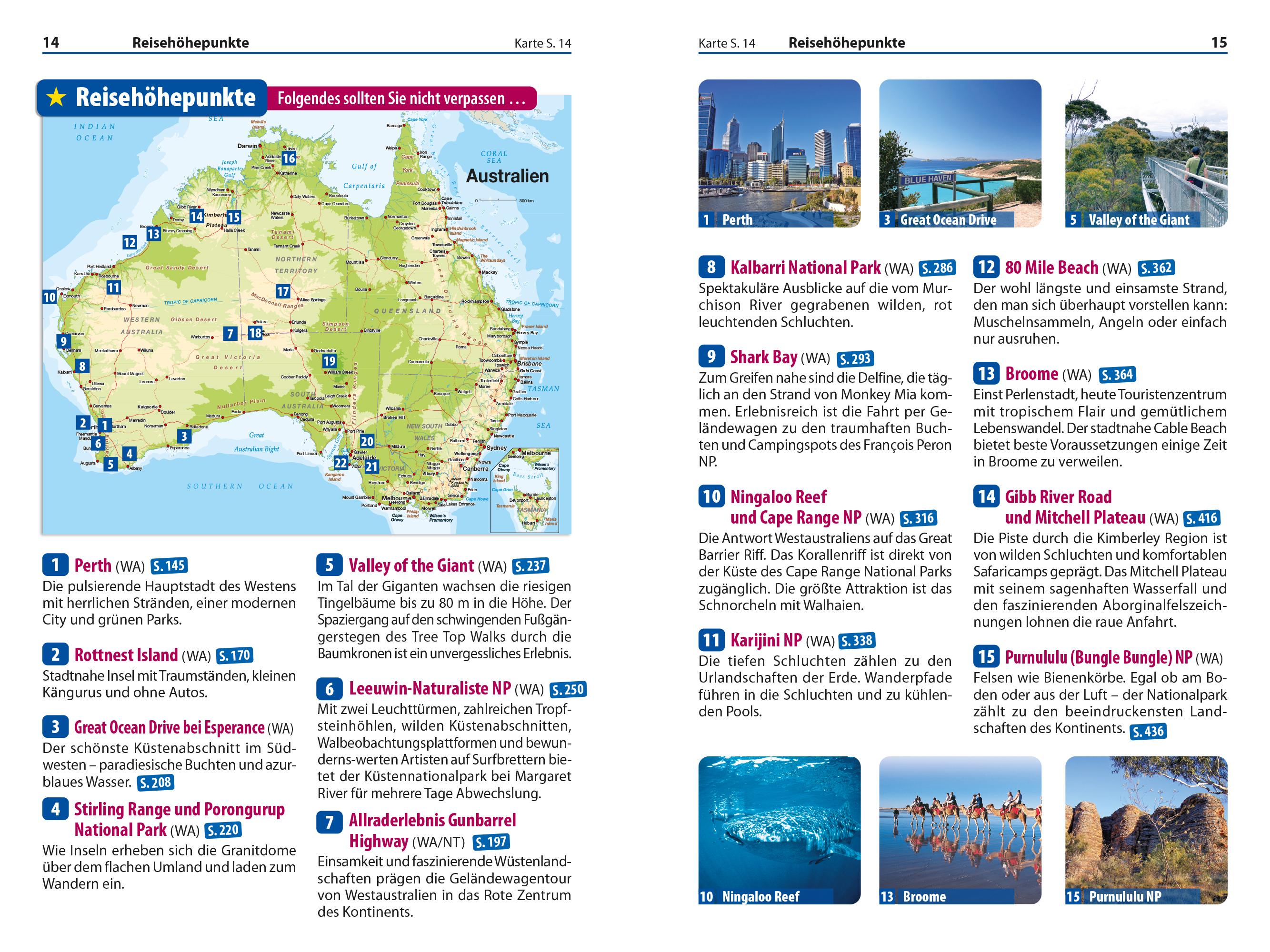 Beispielinhalt (Bild) Reise Know-How Reiseführer Australien - Westen und Zentrum