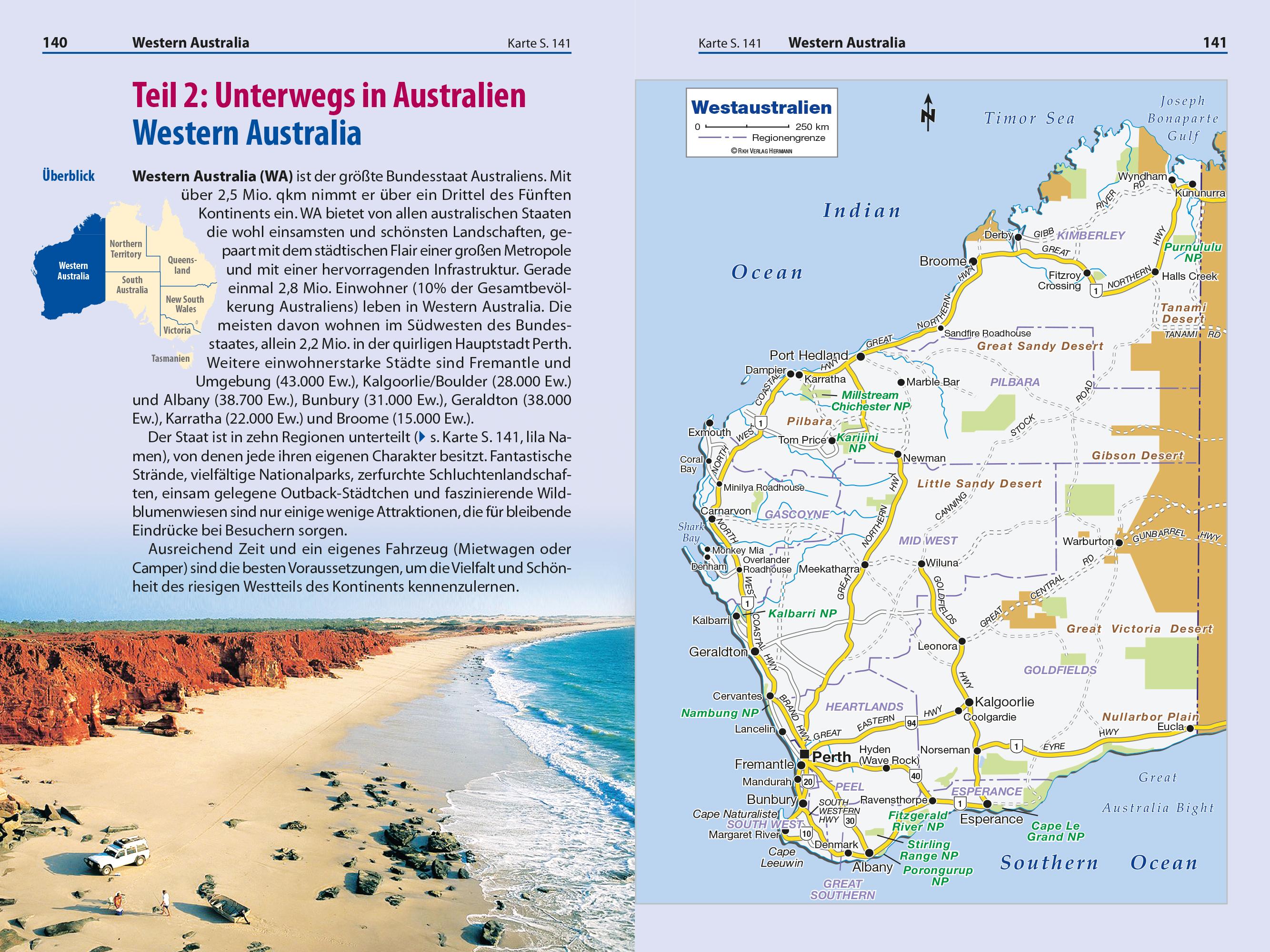 Beispielinhalt (Bild) Reise Know-How Reiseführer Australien - Westen und Zentrum