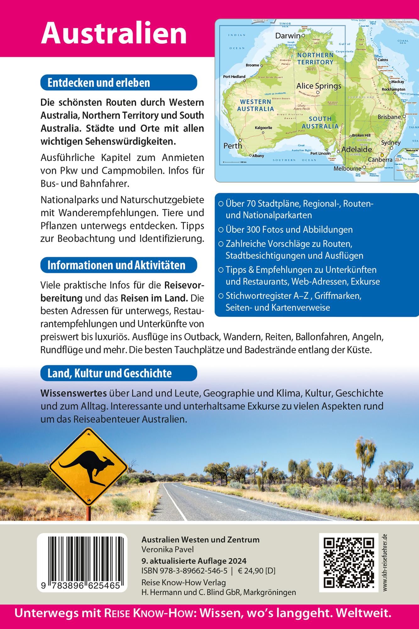 Rückseitencover Reise Know-How Reiseführer Australien - Westen und Zentrum