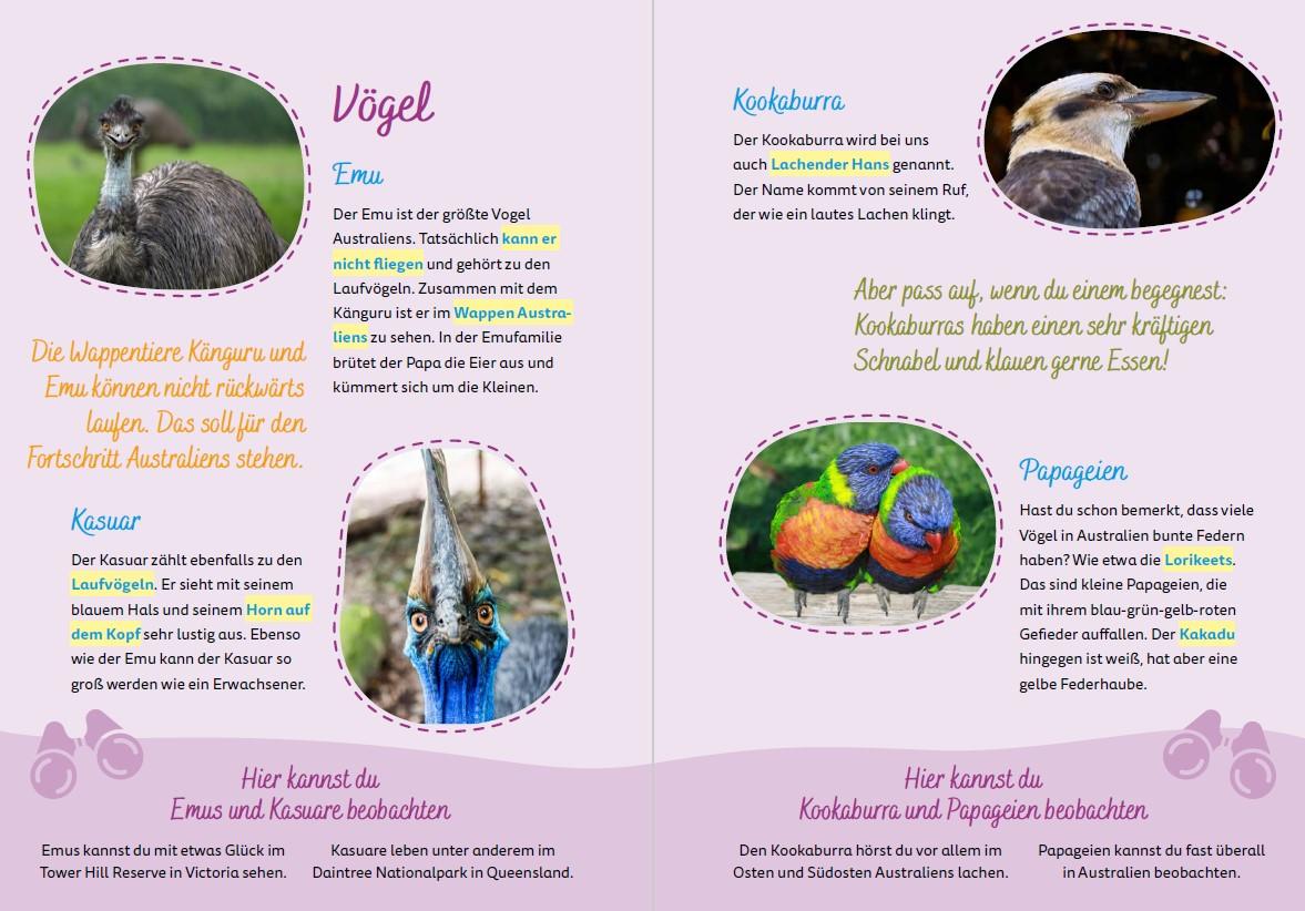 Beispielinhalt (Bild) Australien for kids