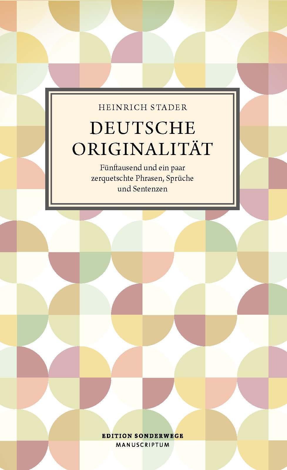 Vorderes Coverbild Deutsche Originalität