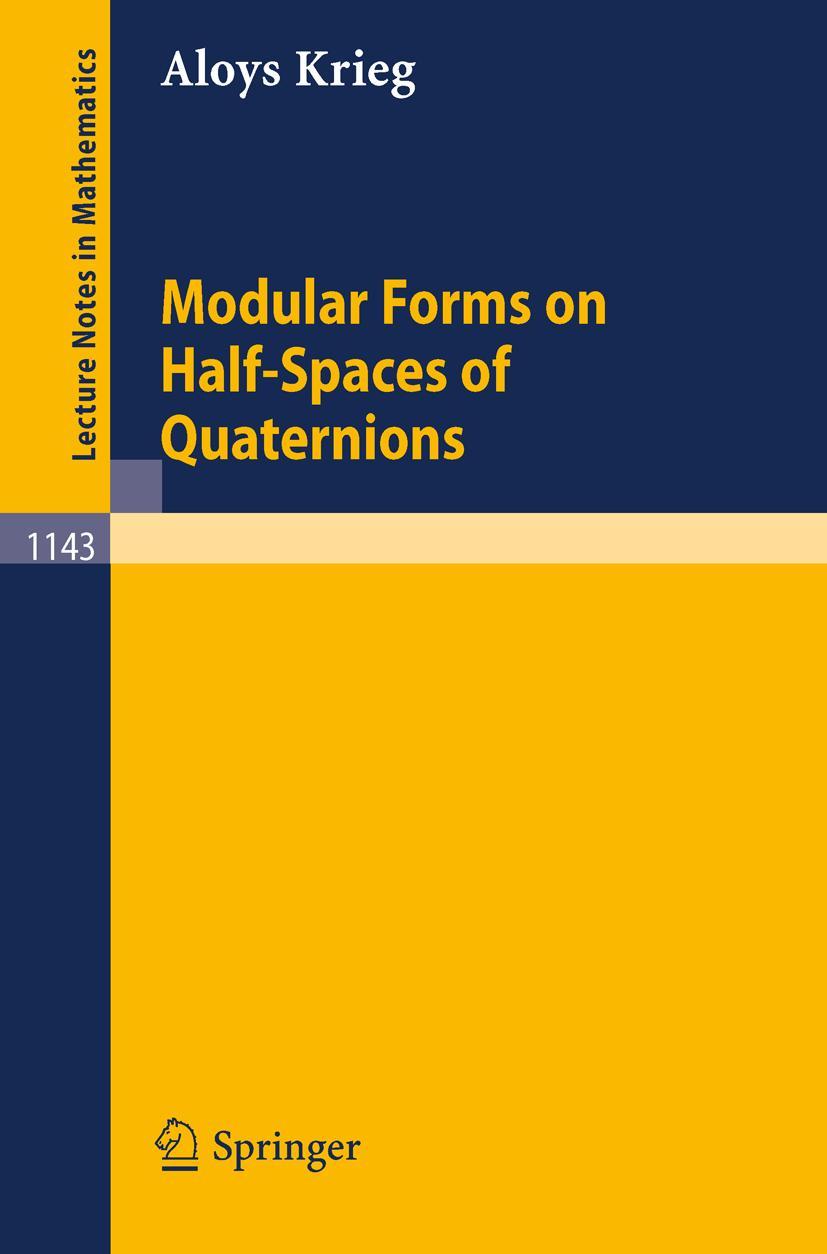 Vorderes Coverbild Modular Forms on Half-Spaces of Quaternions