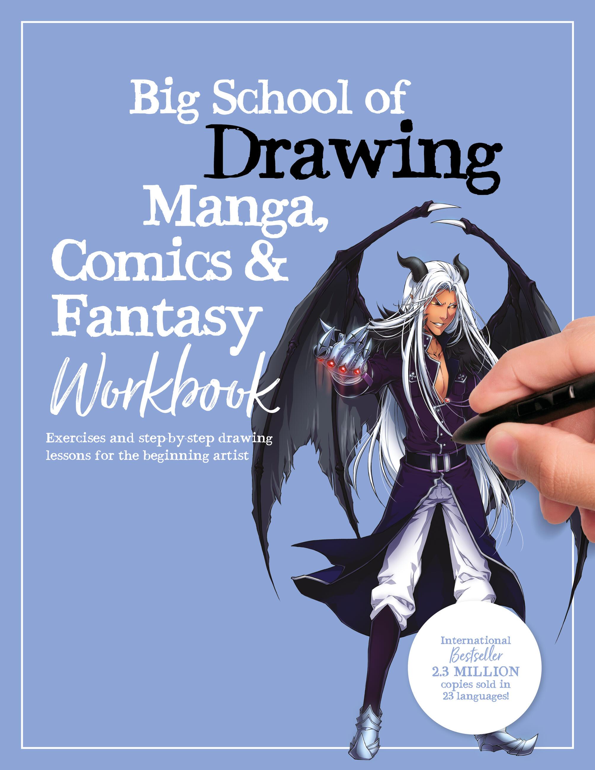 Vorderes Coverbild Big School of Drawing Manga, Comics & Fantasy Workbook