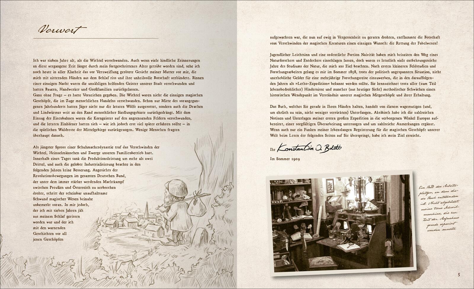 Beispielinhalt (Bild) Fast verschwundene Fabelwesen. Die sagenhafte Expedition des Konstantin O. Boldt