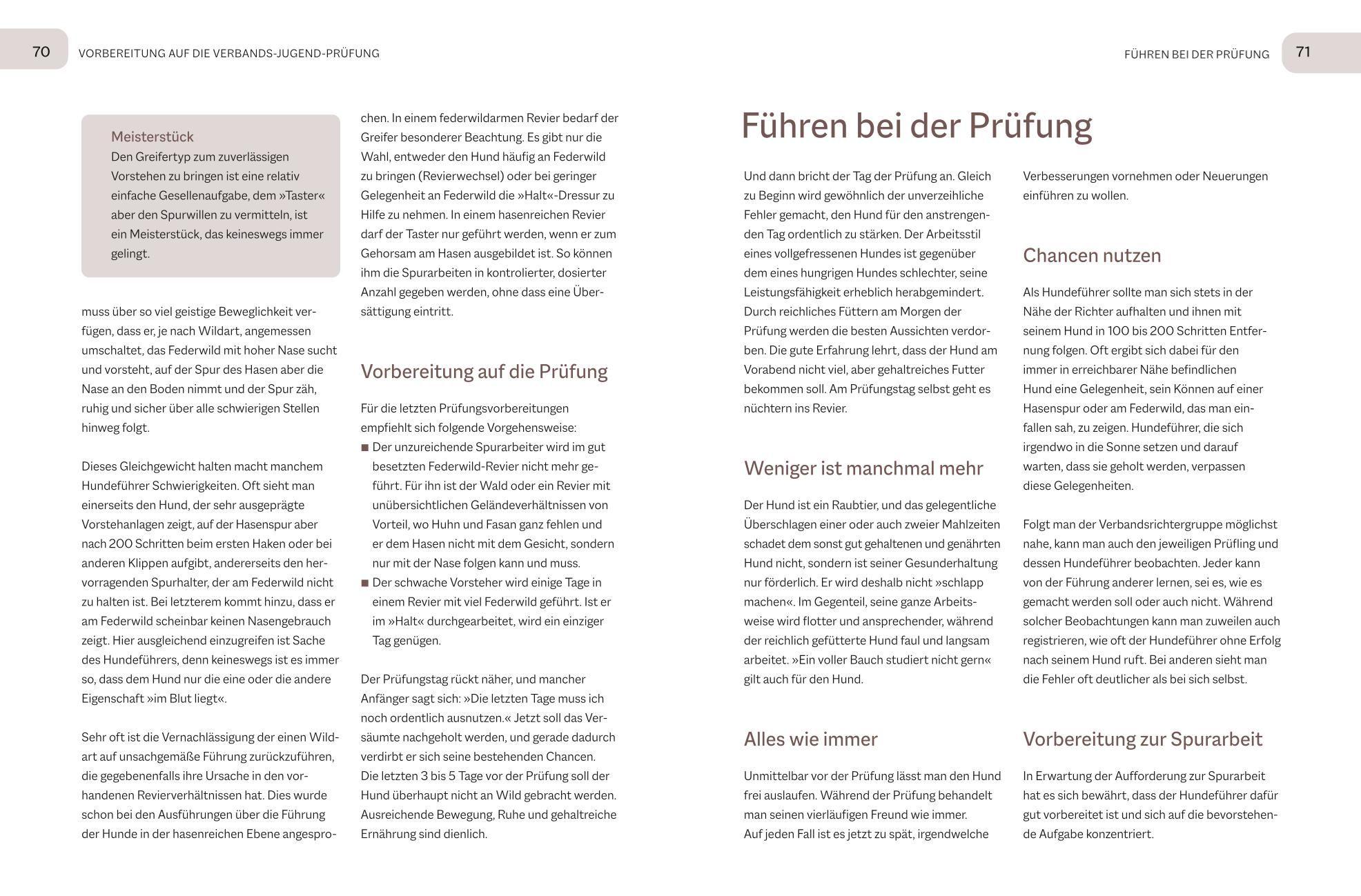 Beispielinhalt (Bild) Der Jagdgebrauchshund-Jährling