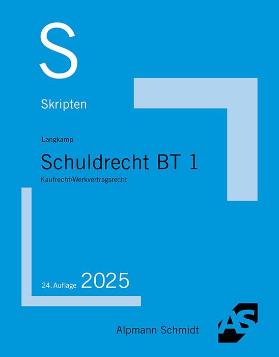Vorderes Coverbild Skript Schuldrecht BT 1