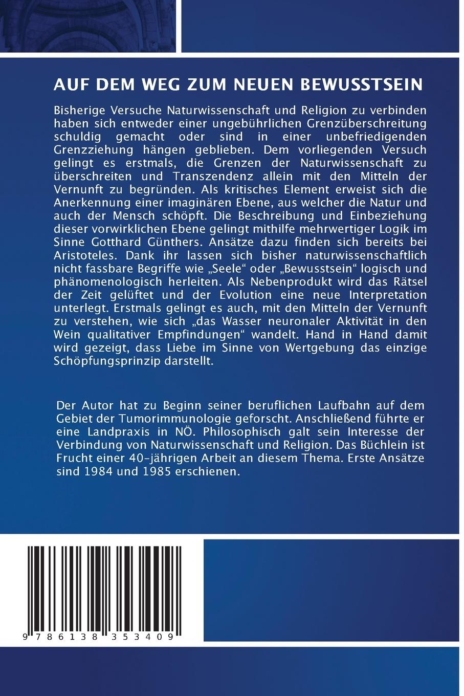 Rückseitencover AUF DEM WEG ZUM NEUEN BEWUSSTSEIN