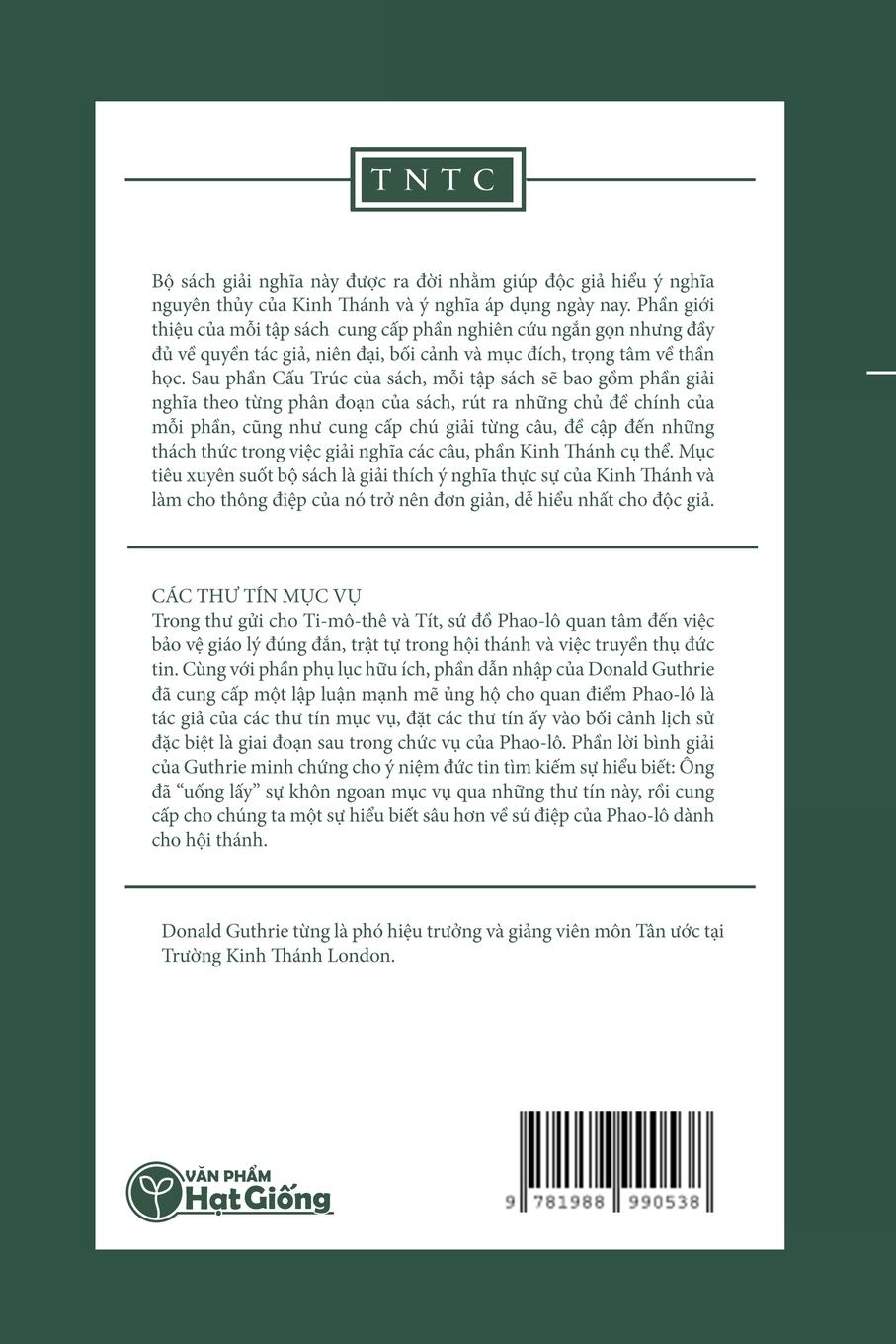 Rückseitencover B¿ gi¿i ngh¿a c¿a Tyndale