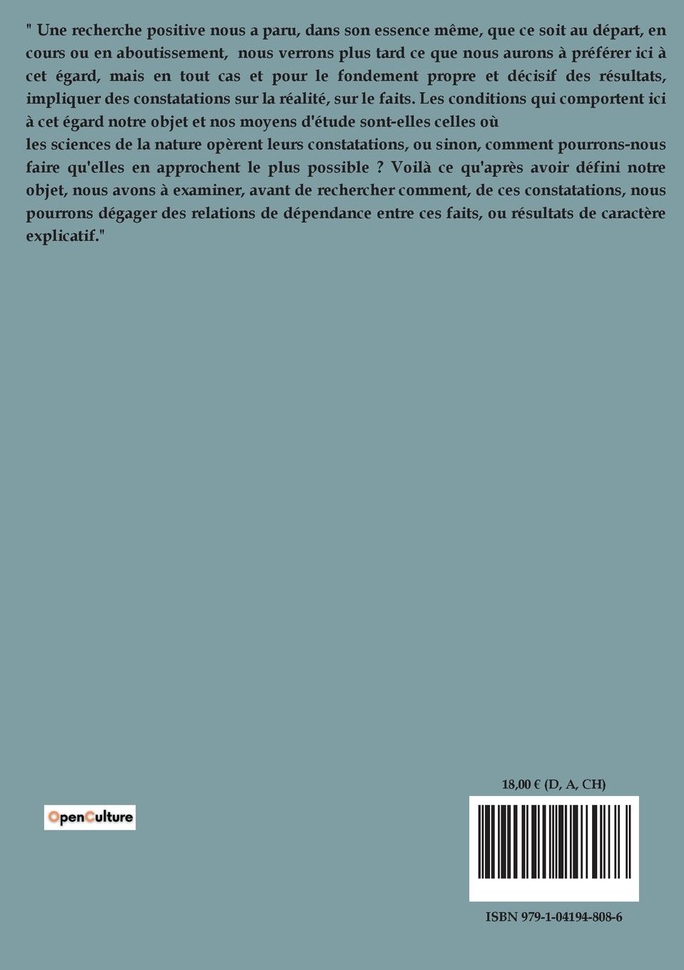 Rückseitencover Conditions de constatation des faits