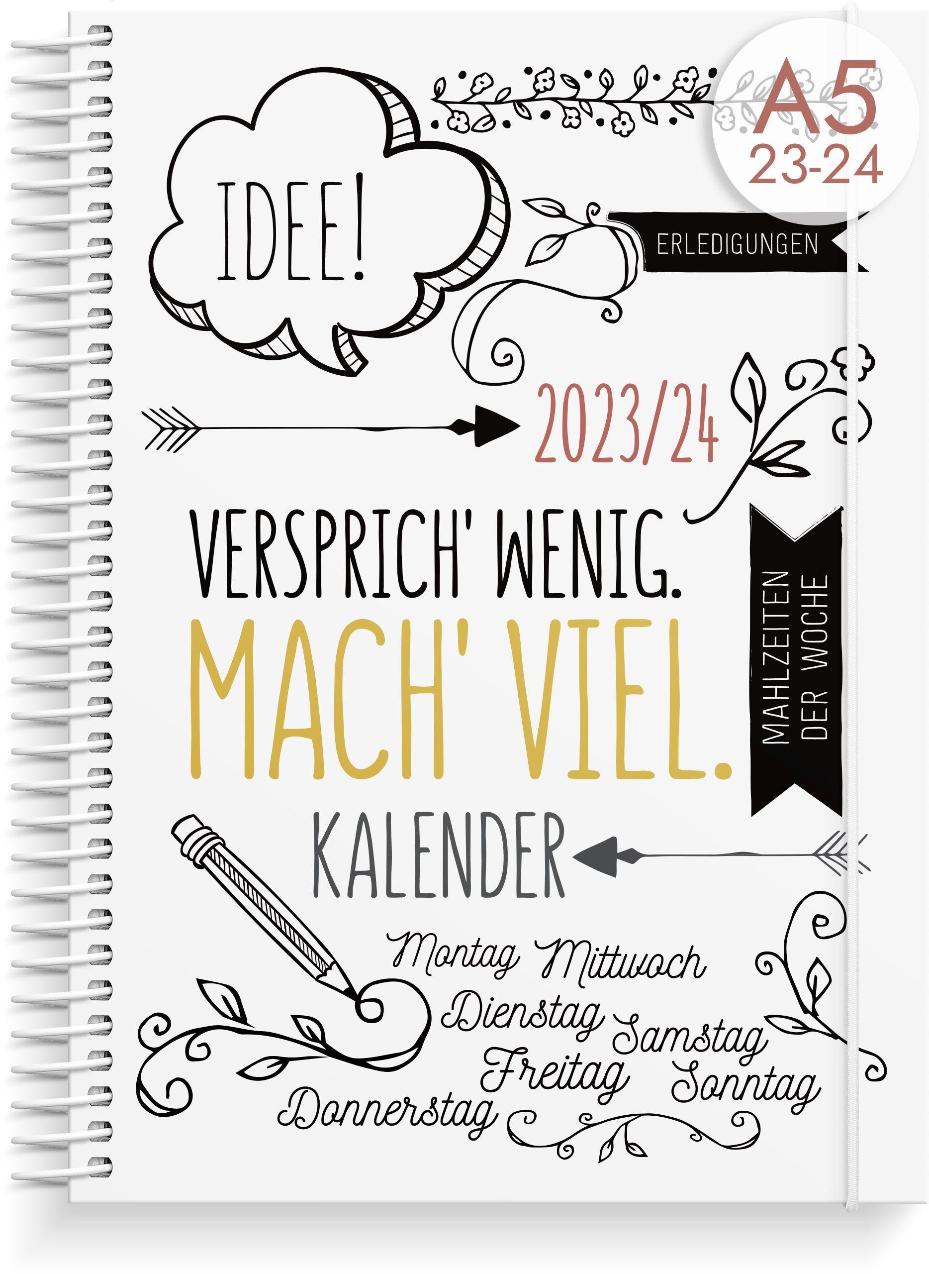 Beispielinhalt (Bild) Burde Doodle A5 Schülerkalender 2023/2024