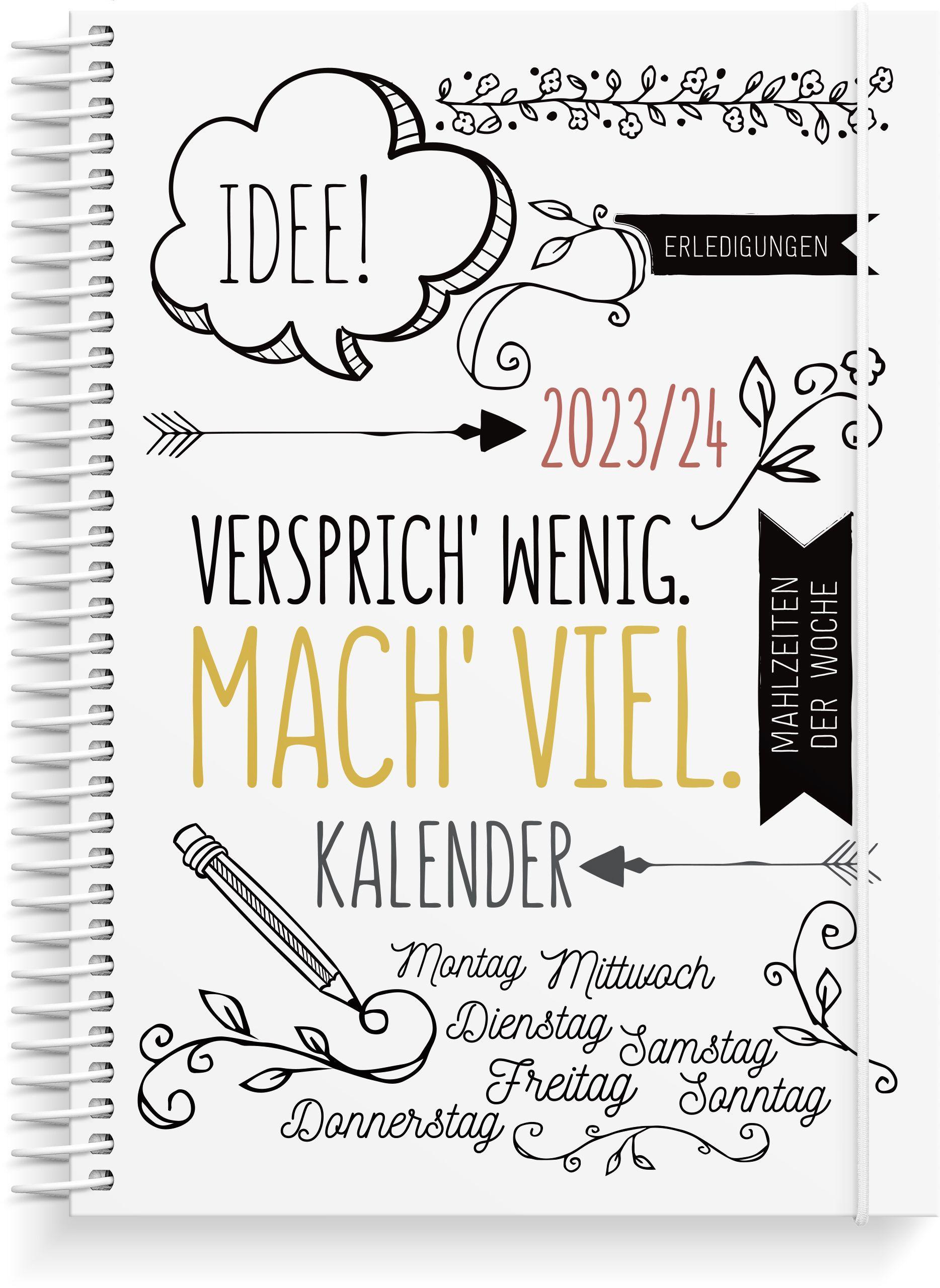 Vorderes Coverbild Burde Doodle A5 Schülerkalender 2023/2024