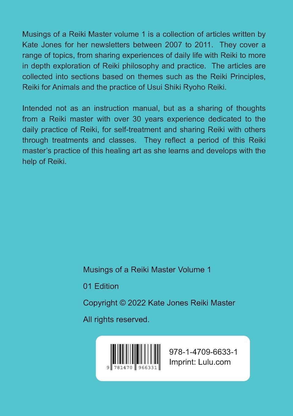 Rückseitencover Musings of a Reiki Master volume 1