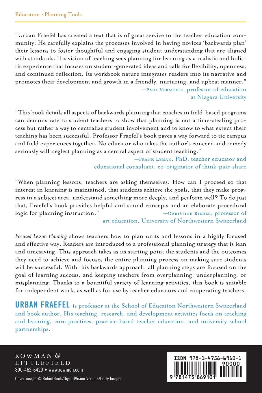 Rückseitencover Focused Lesson Planning