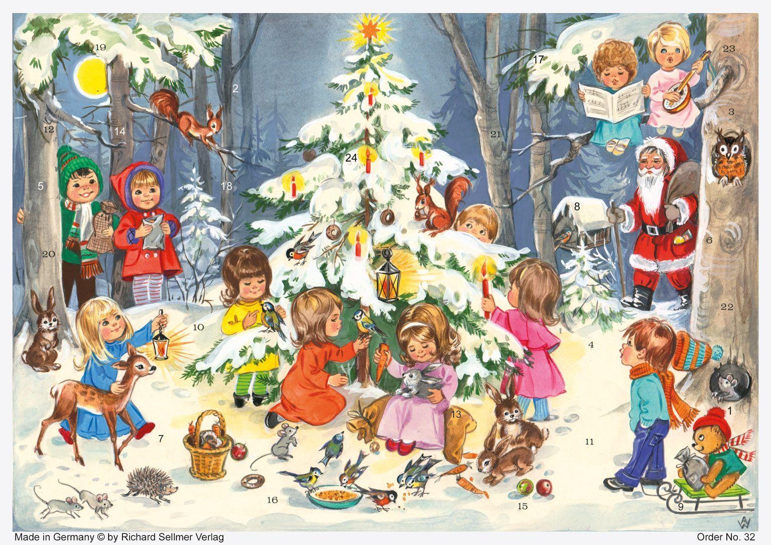 Vorderes Coverbild Adventskalender "Spiel und Spass am Weihnachtsbaum"
