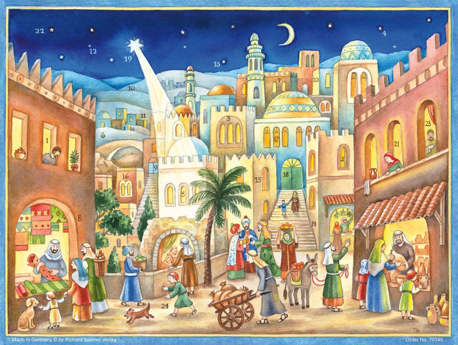 Vorderes Coverbild Adventskalender "Zu Bethlehem geboren"