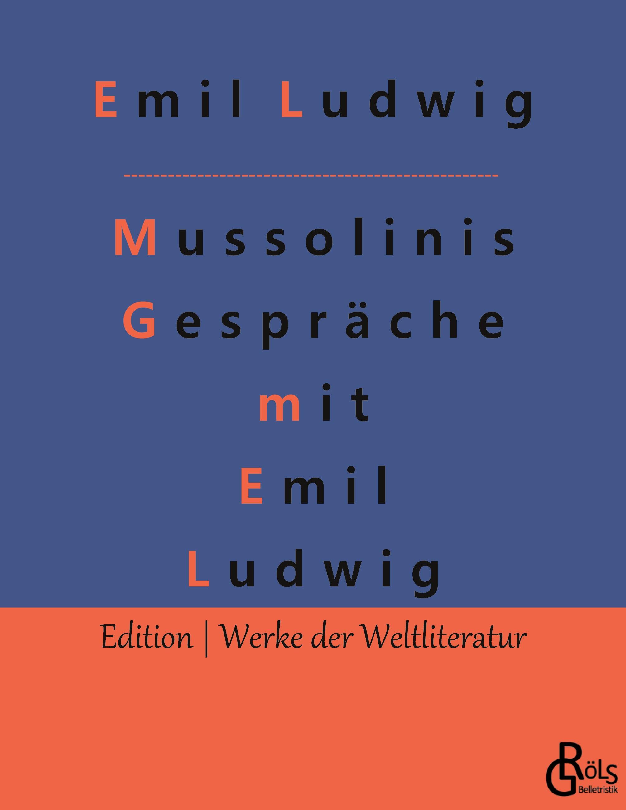 Vorderes Coverbild Mussolinis Gespräche mit Emil Ludwig