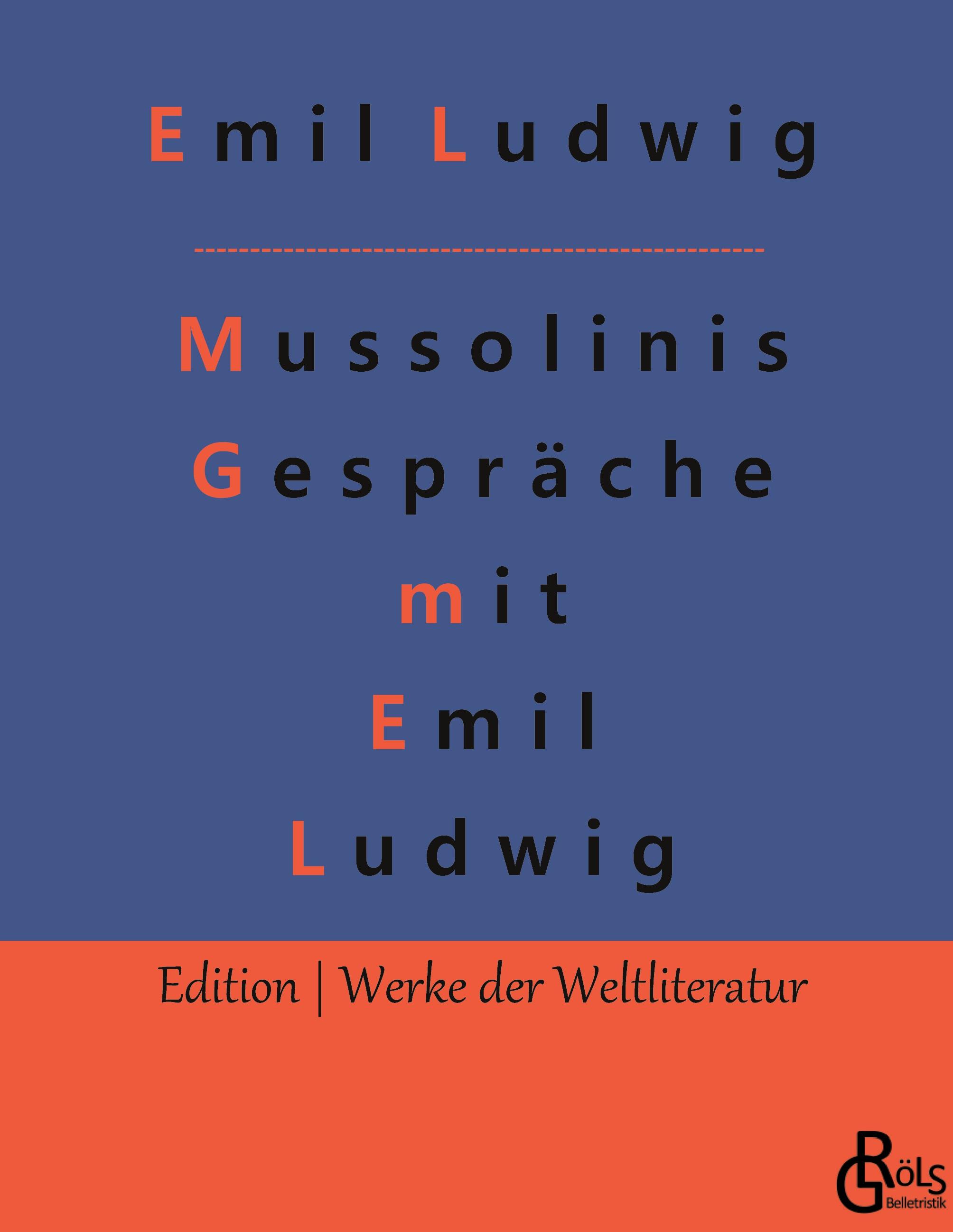 Vorderes Coverbild Mussolinis Gespräche mit Emil Ludwig