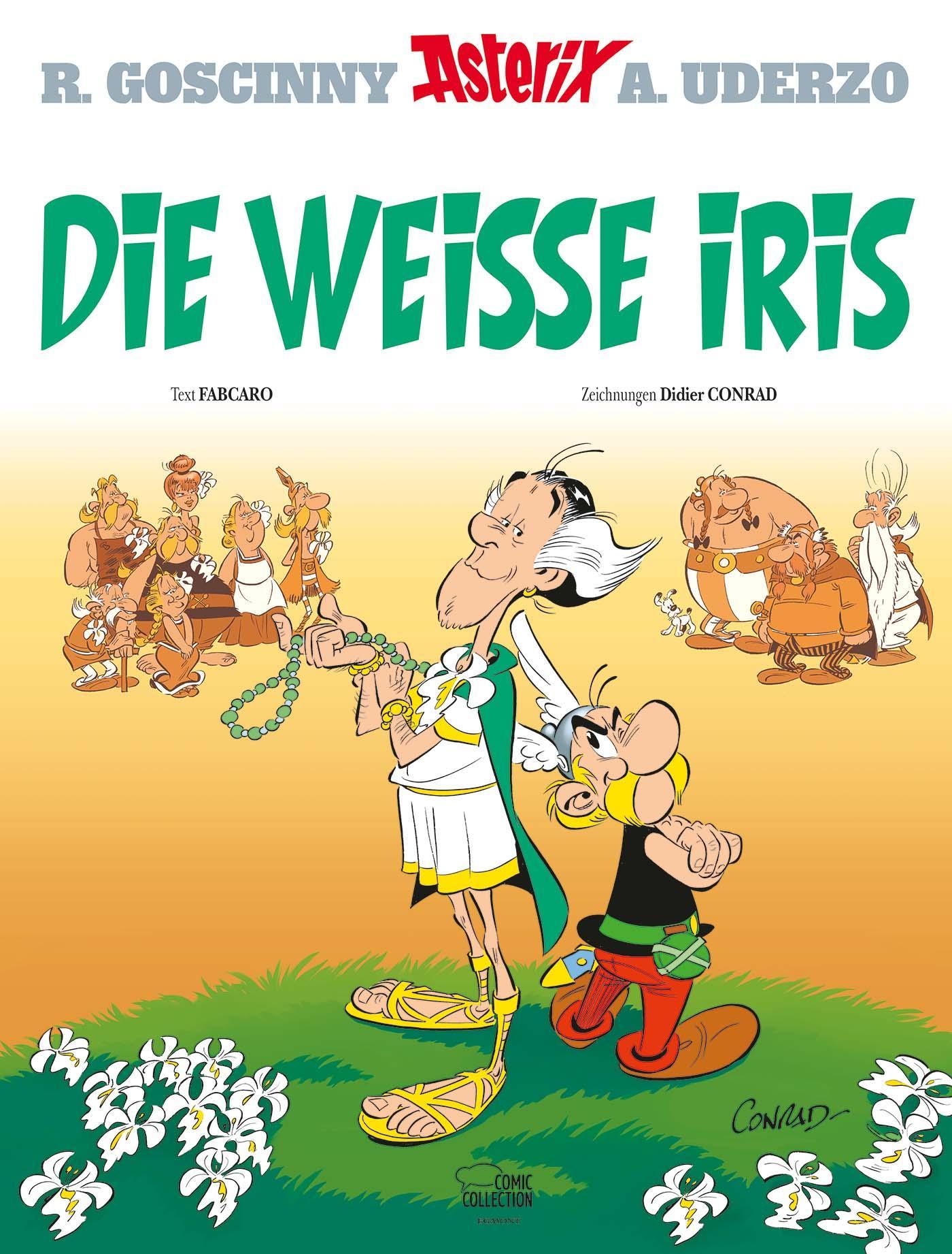 Vorderes Coverbild Asterix 40. Asterix und die weiße Iris