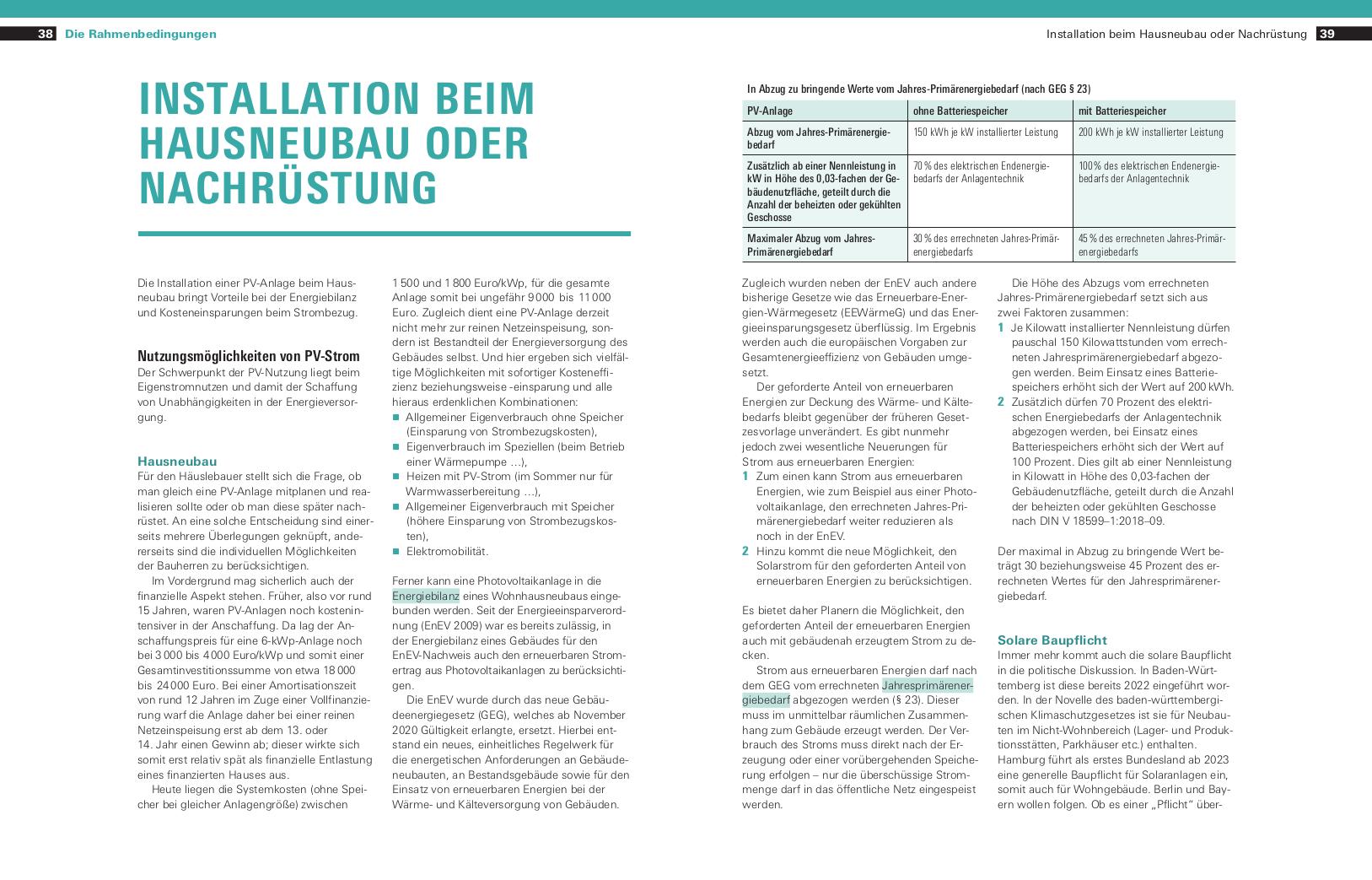 Beispielinhalt (Bild) Photovoltaik & Batteriespeicher