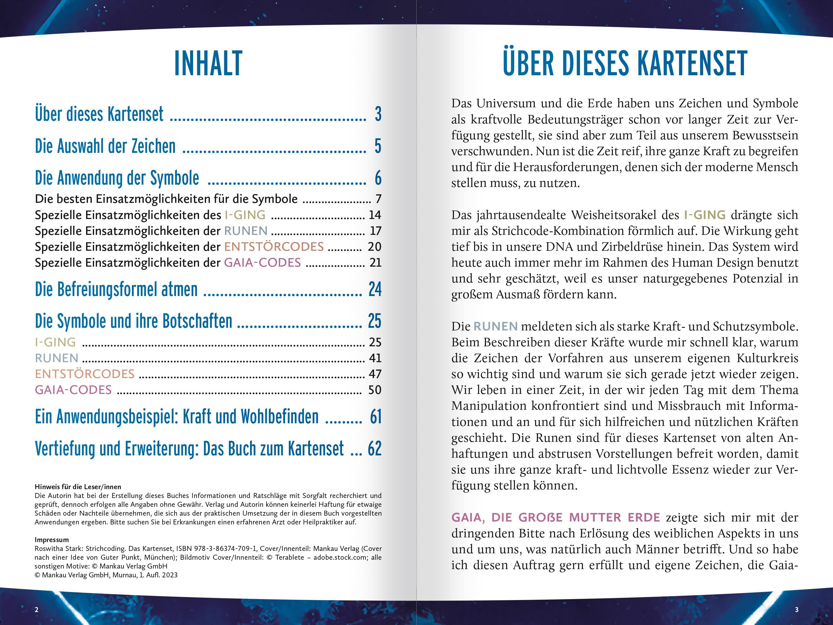 Beispielinhalt (Bild) Strichcoding. Das Kartenset