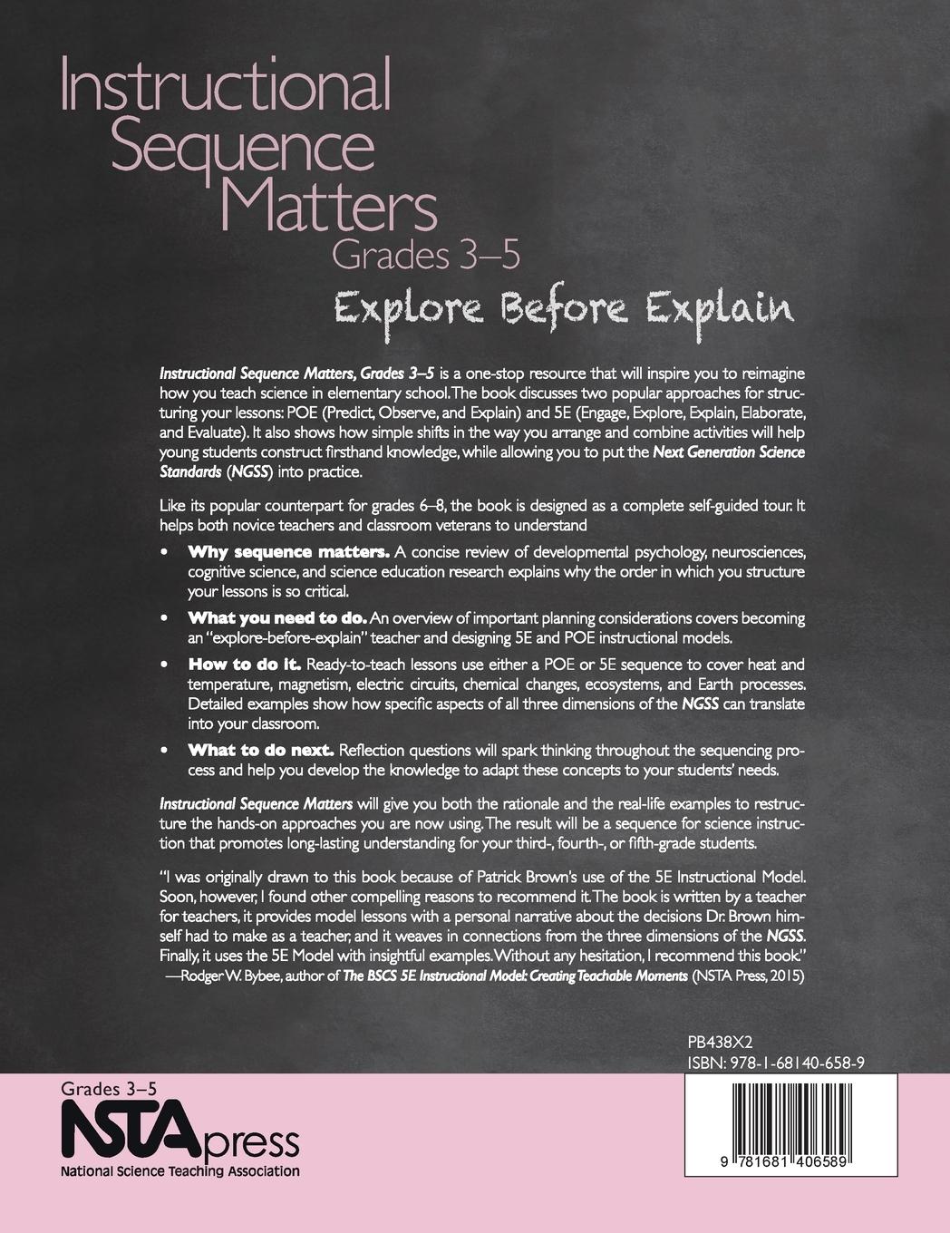 Rückseitencover Instructional Sequence Matters, Grades 3-5