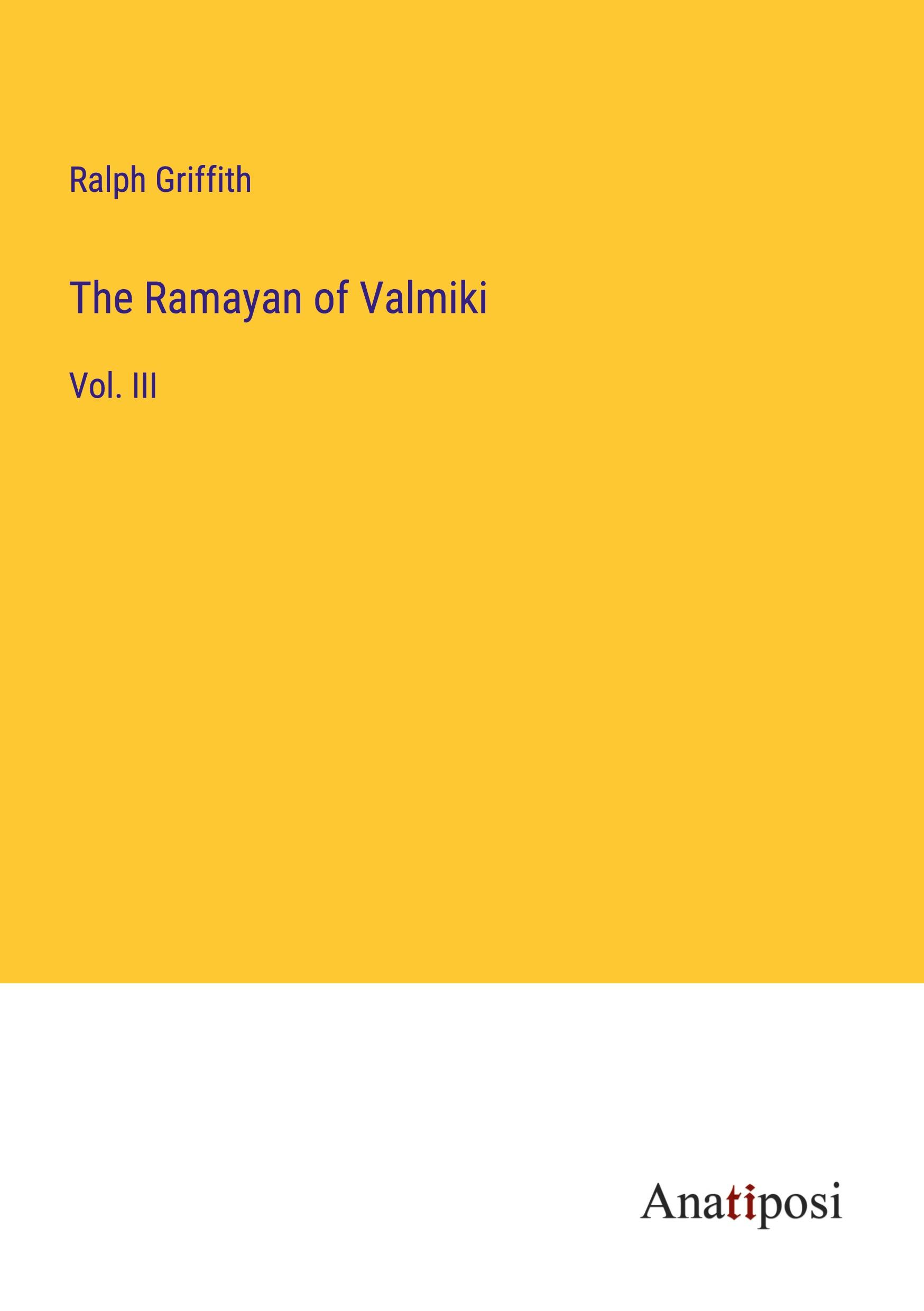 Vorderes Coverbild The Ramayan of Valmiki