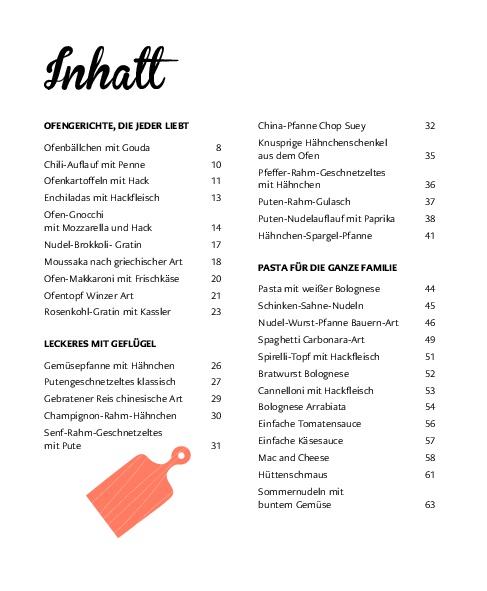 Beispielinhalt (Bild) Fix ohne Fix (Band 2) - schnelle Familienrezepte der SPIEGEL-Bestseller-Autorin Sandra Franitza von Sandras Kochblog