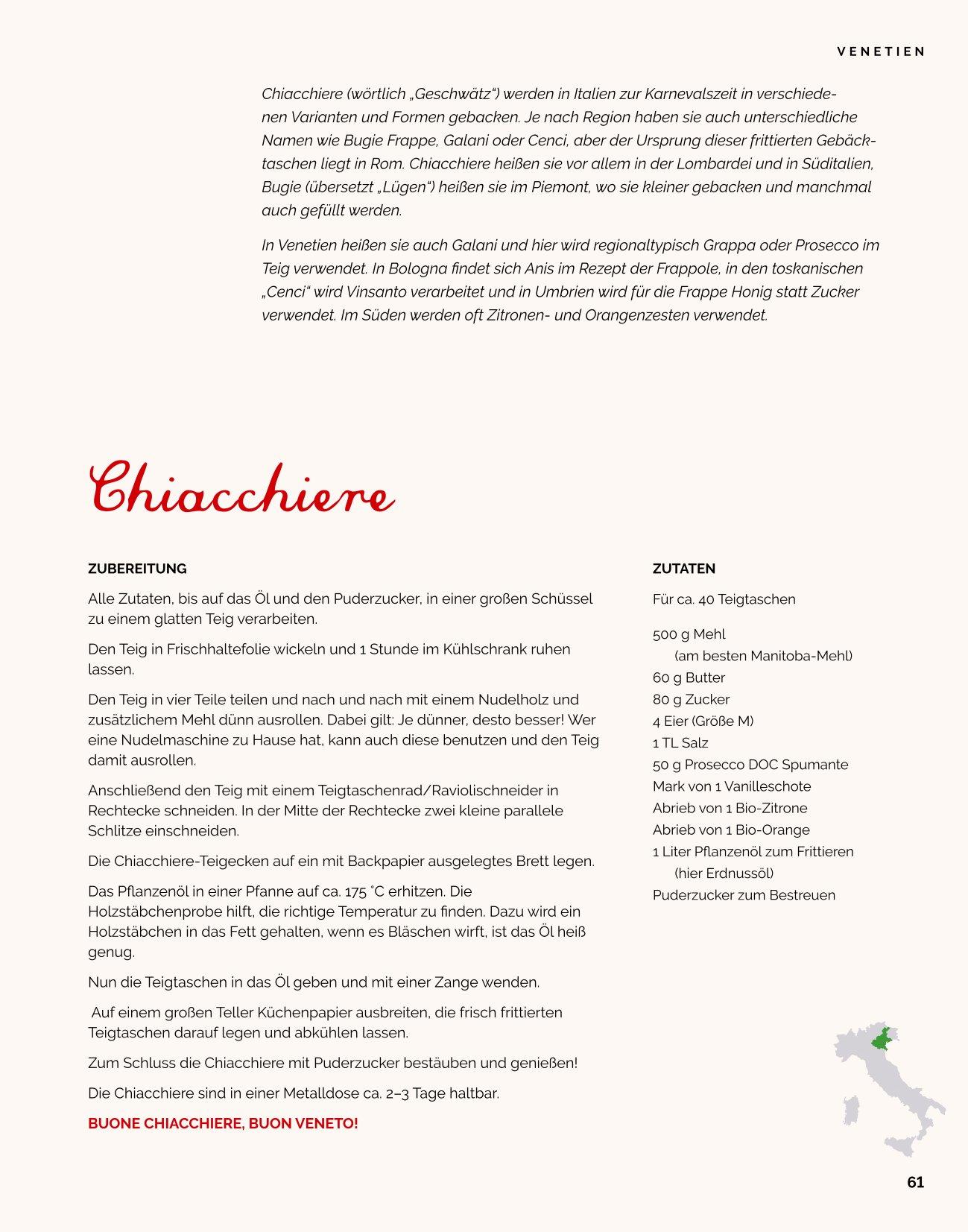 Beispielinhalt (Bild) Amore per Gusto - Kochbuch Italien