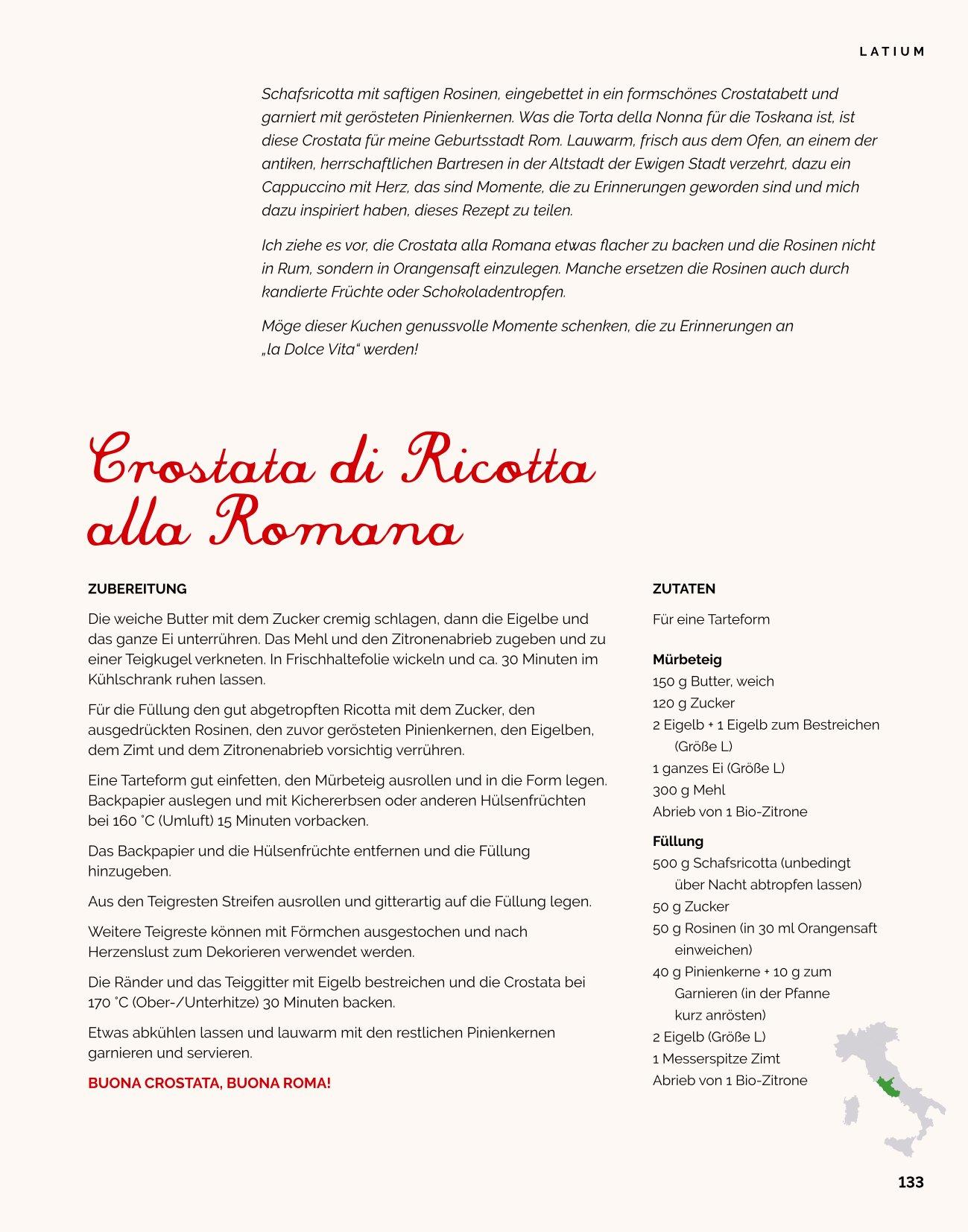 Beispielinhalt (Bild) Amore per Gusto - Kochbuch Italien