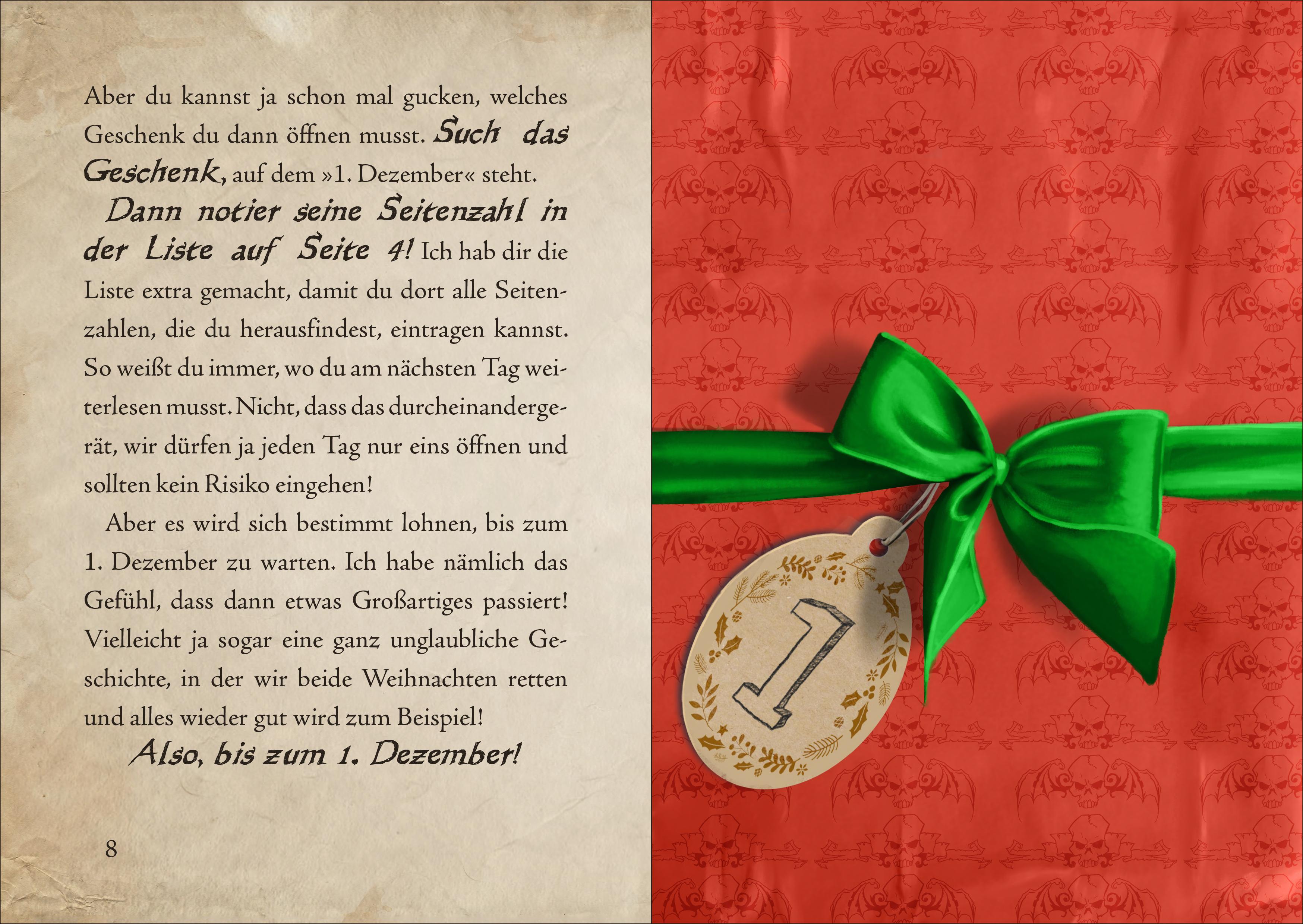 Beispielinhalt (Bild) Das kleine Böse Buch - Adventskalender (Das kleine Böse Buch)