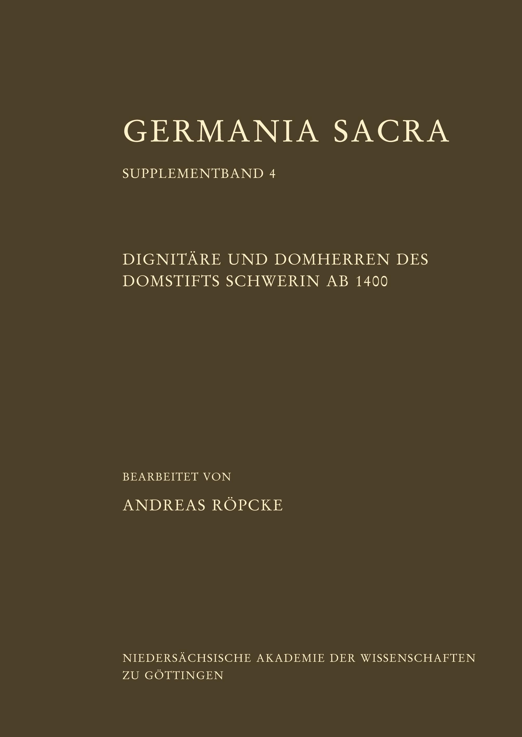 Vorderes Coverbild Dignitäre und Domherren des Domstifts Schwerin ab 1400