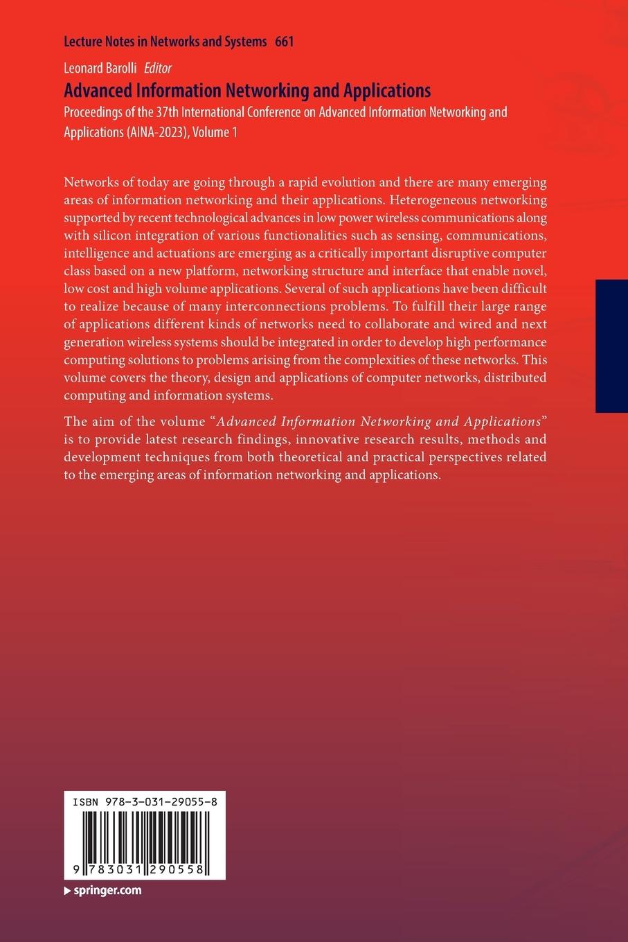 Rückseitencover Advanced Information Networking and Applications