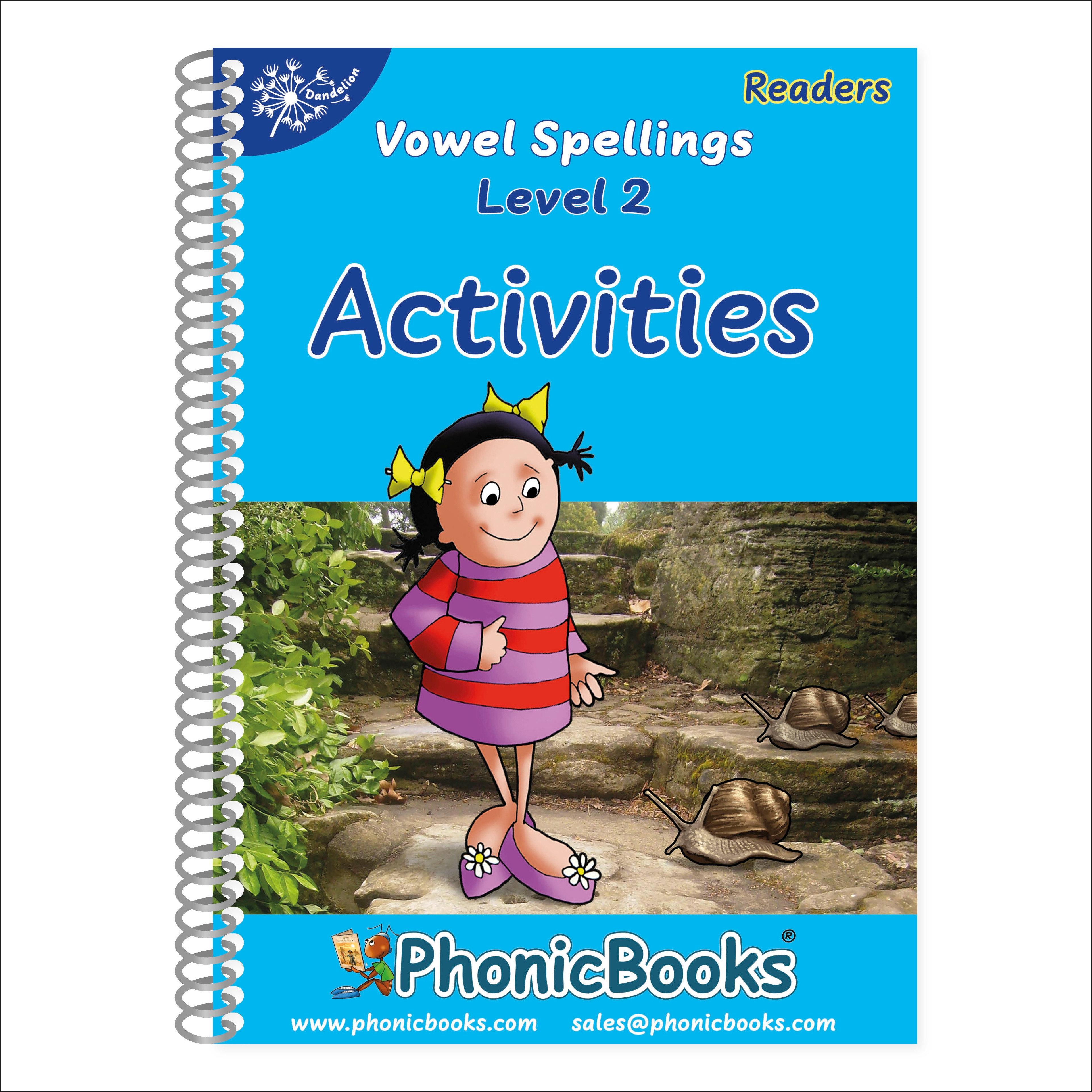 Vorderes Coverbild Phonic Books Dandelion Readers Vowel Spellings Level 2 VIV Wails Activities