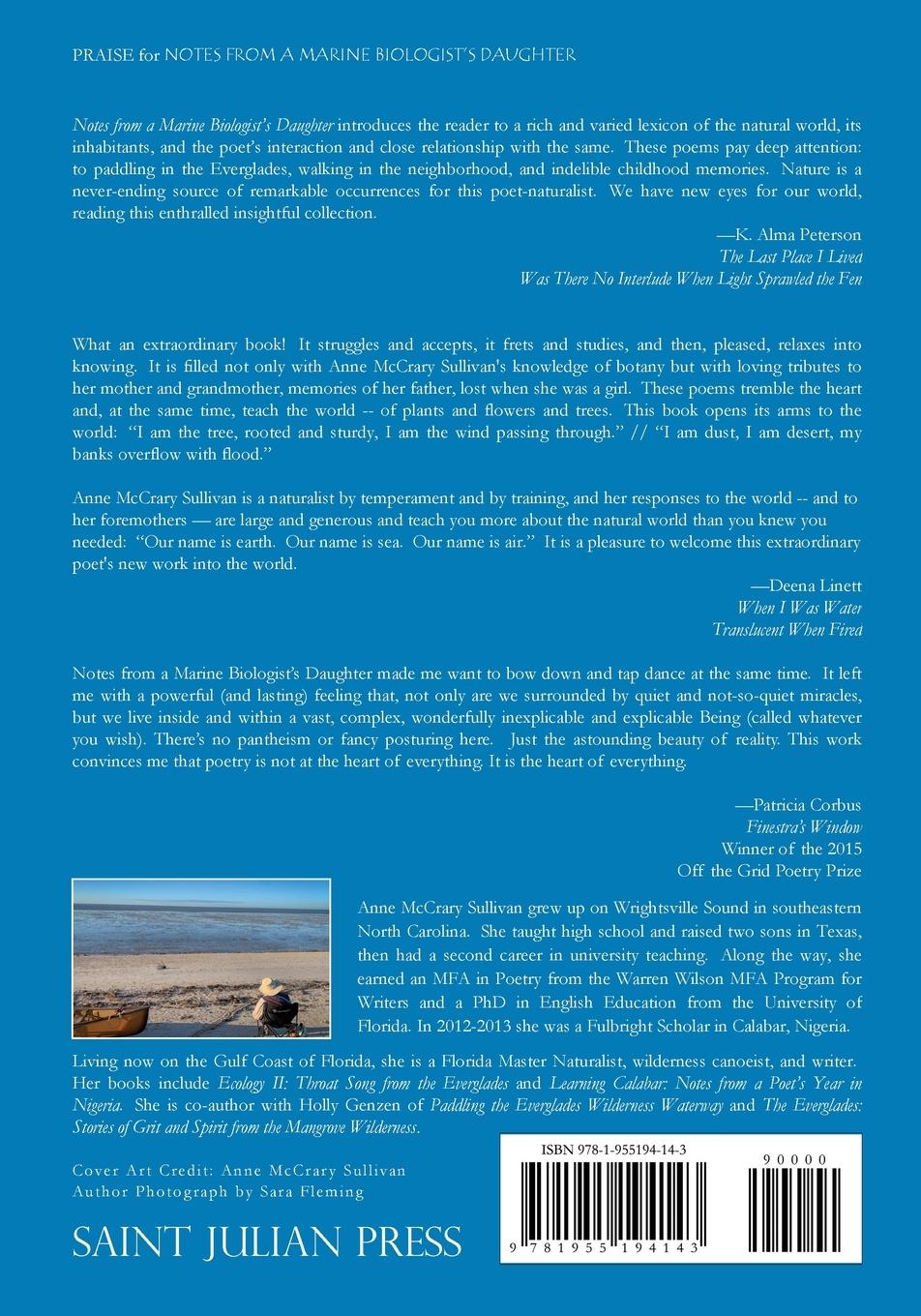 Rückseitencover NOTES FROM A MARINE BIOLOGIST'S DAUGHTER