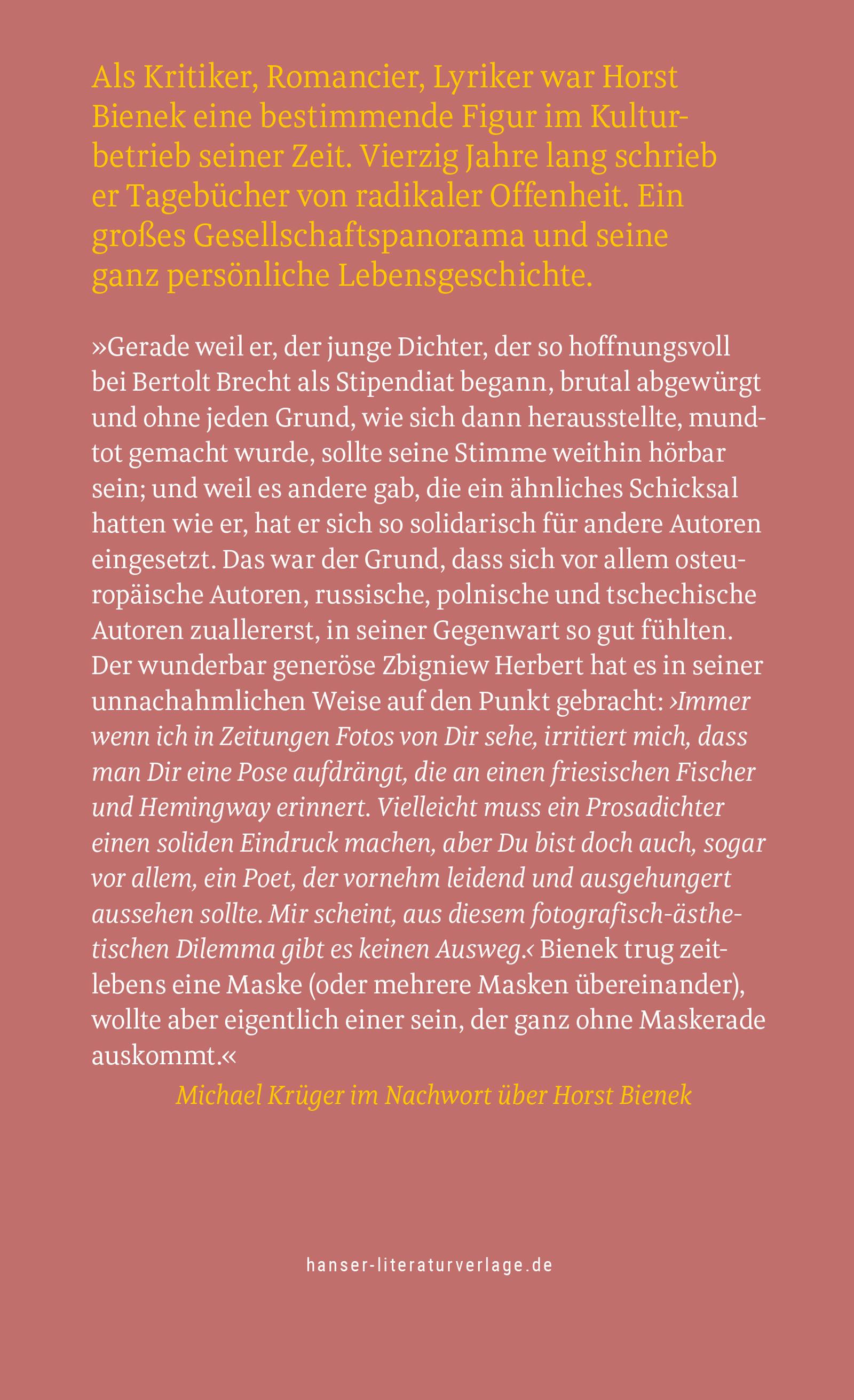 Beispielinhalt (Bild) Es gibt nur die Kunst, die Liebe und den Tod. Dazwischen gibt es nichts