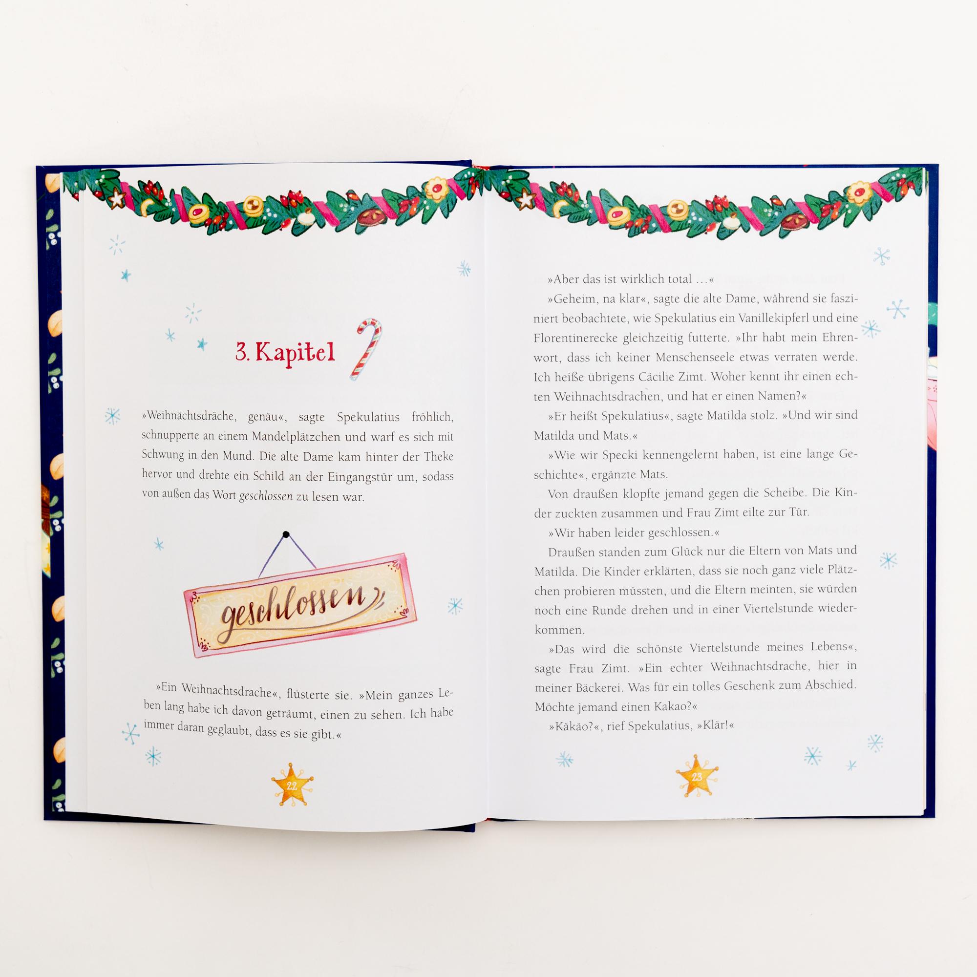 Beispielinhalt (Bild) Spekulatius, der Weihnachtsdrache. Spekulatius und das Lebkuchenwunder