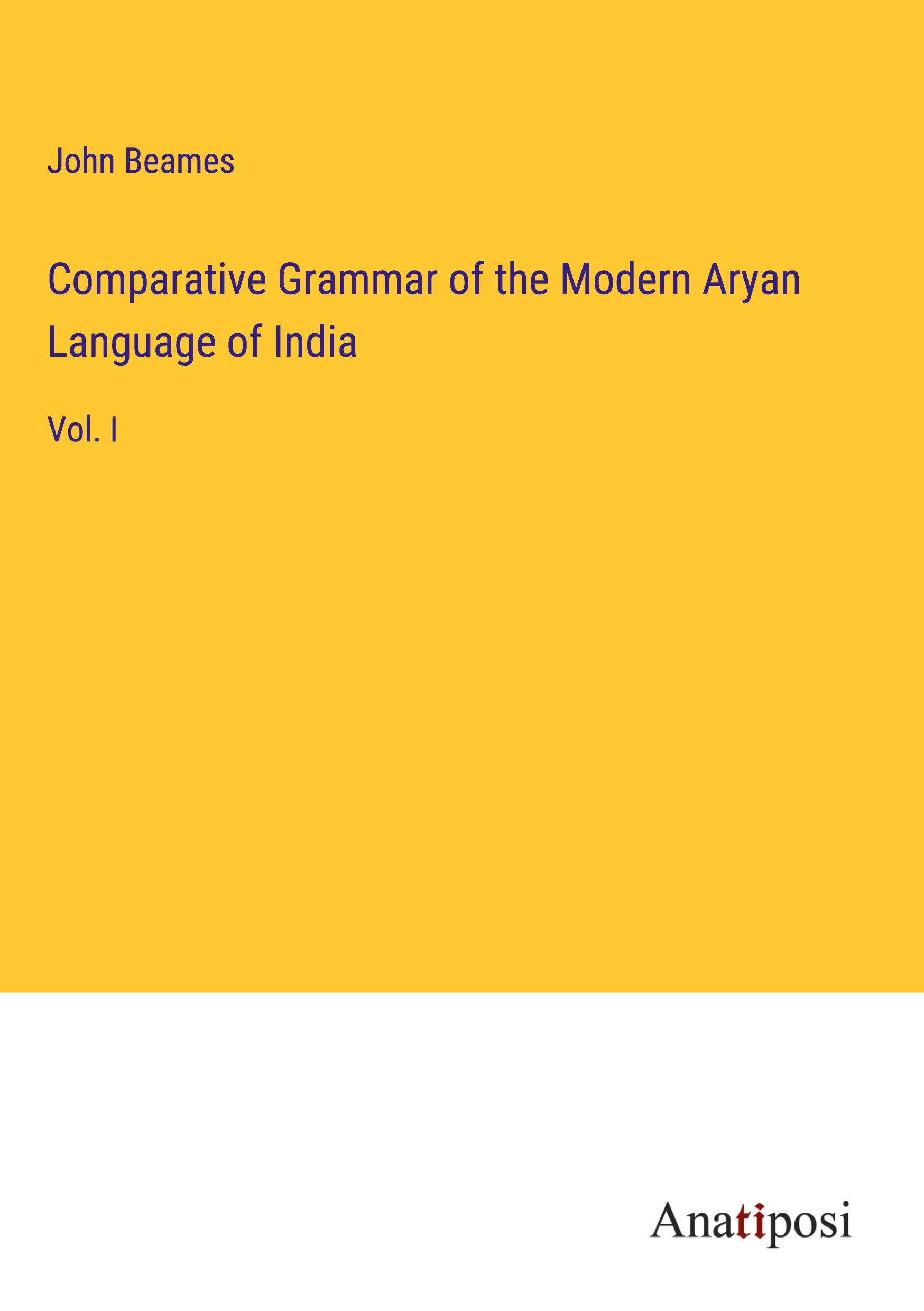 Vorderes Coverbild Comparative Grammar of the Modern Aryan Language of India
