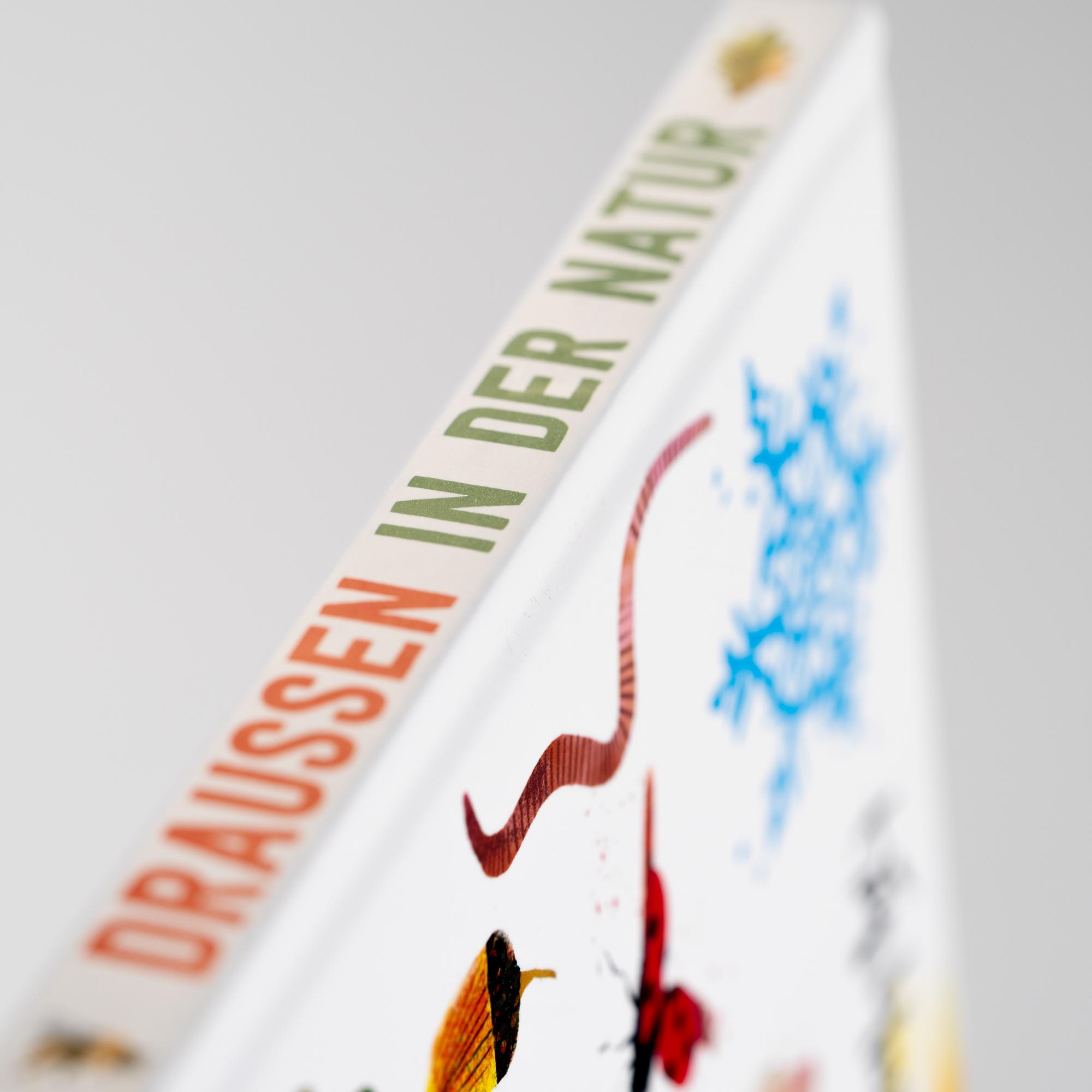 Beispielinhalt (Bild) Draußen in der Natur. Ein Sachbilderbuch über die vier Jahreszeiten