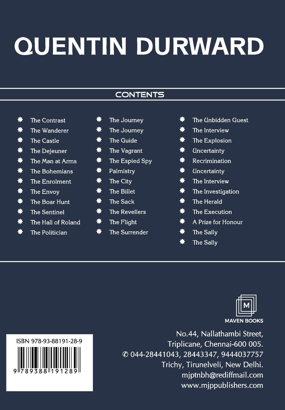 Rückseitencover QUENTIN DURWARD