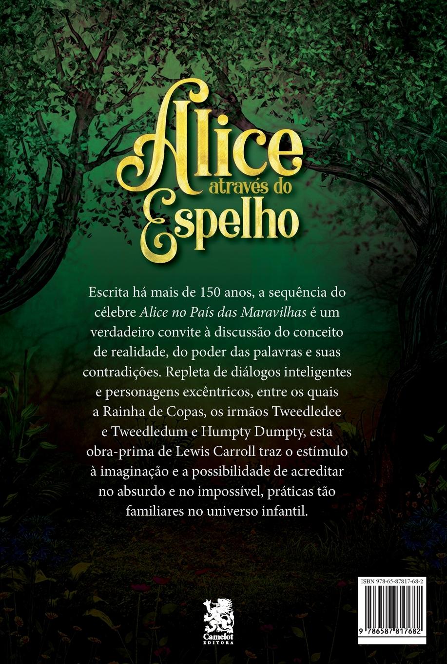 Rückseitencover Alice Através do Espelho