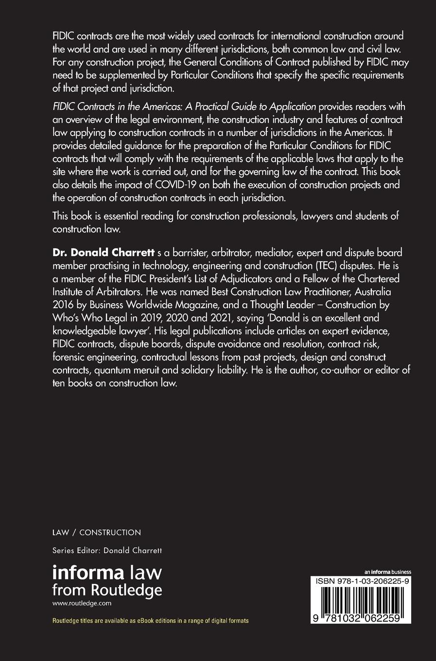 Rückseitencover FIDIC Contracts in the Americas