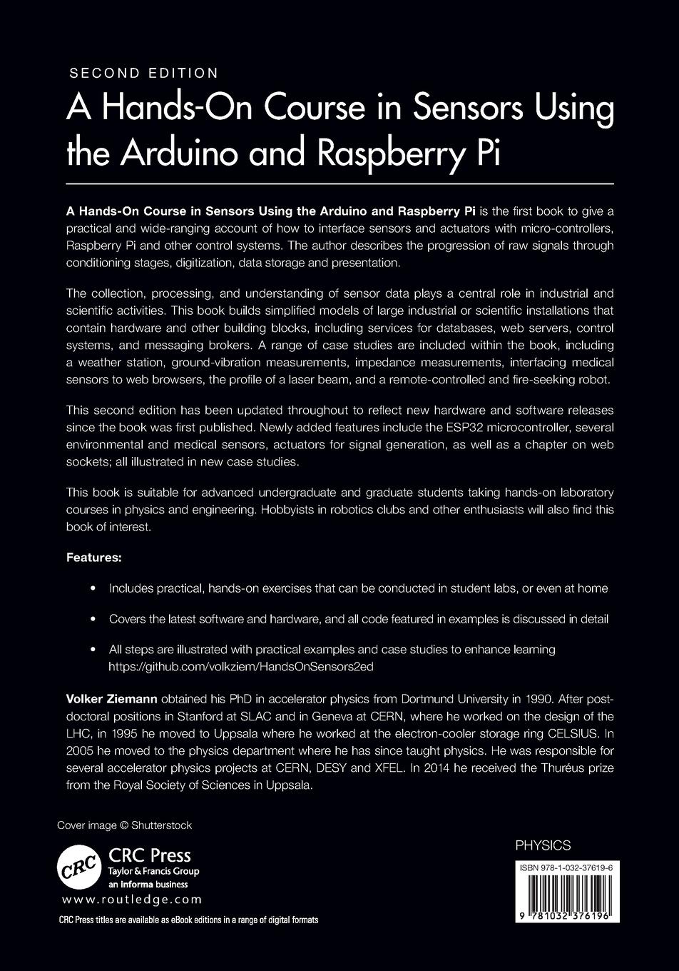Rückseitencover A Hands-On Course in Sensors Using the Arduino and Raspberry Pi