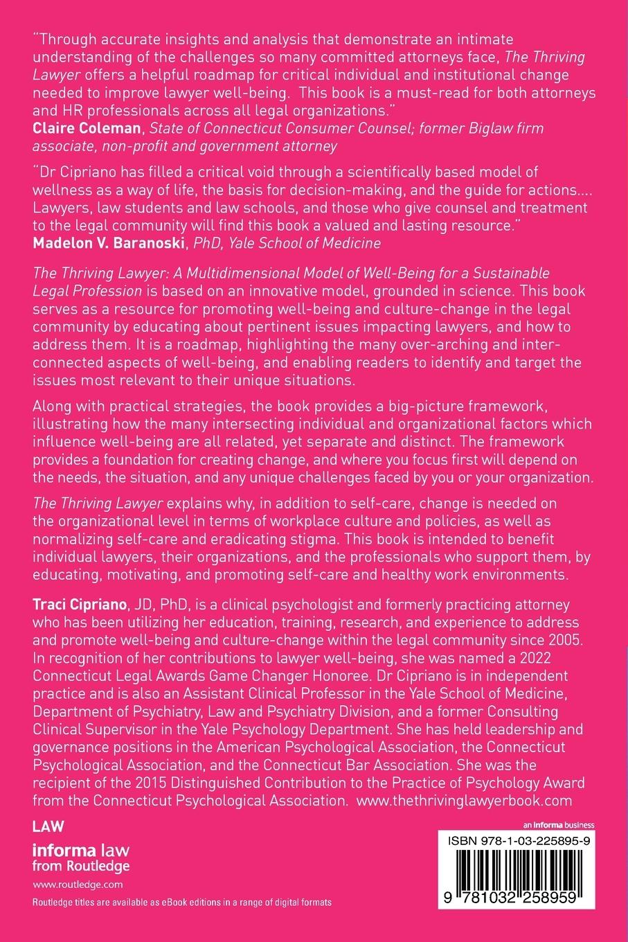 Rückseitencover The Thriving Lawyer