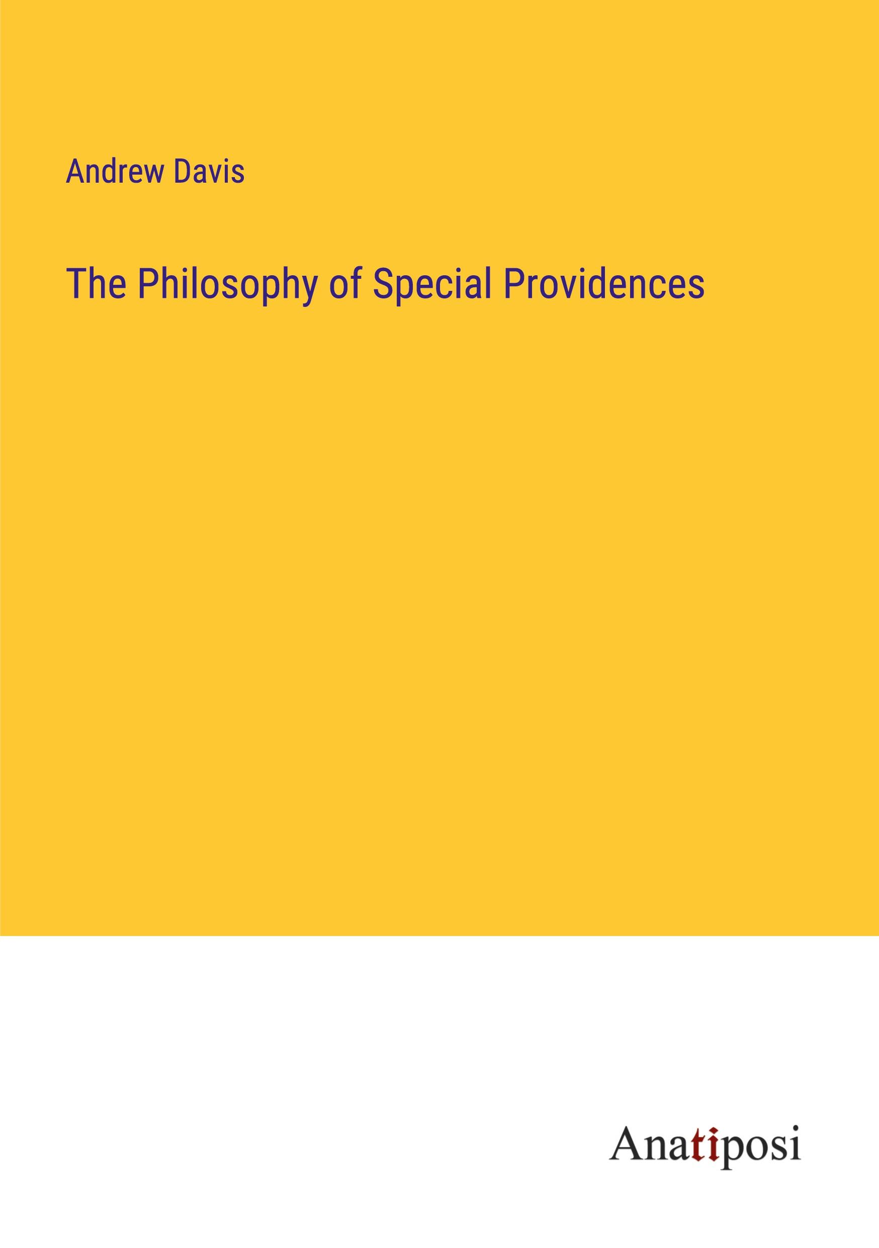 Vorderes Coverbild The Philosophy of Special Providences