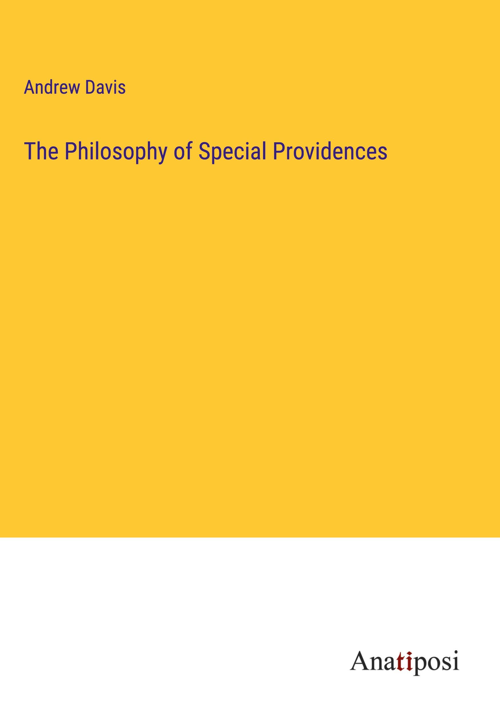 Vorderes Coverbild The Philosophy of Special Providences