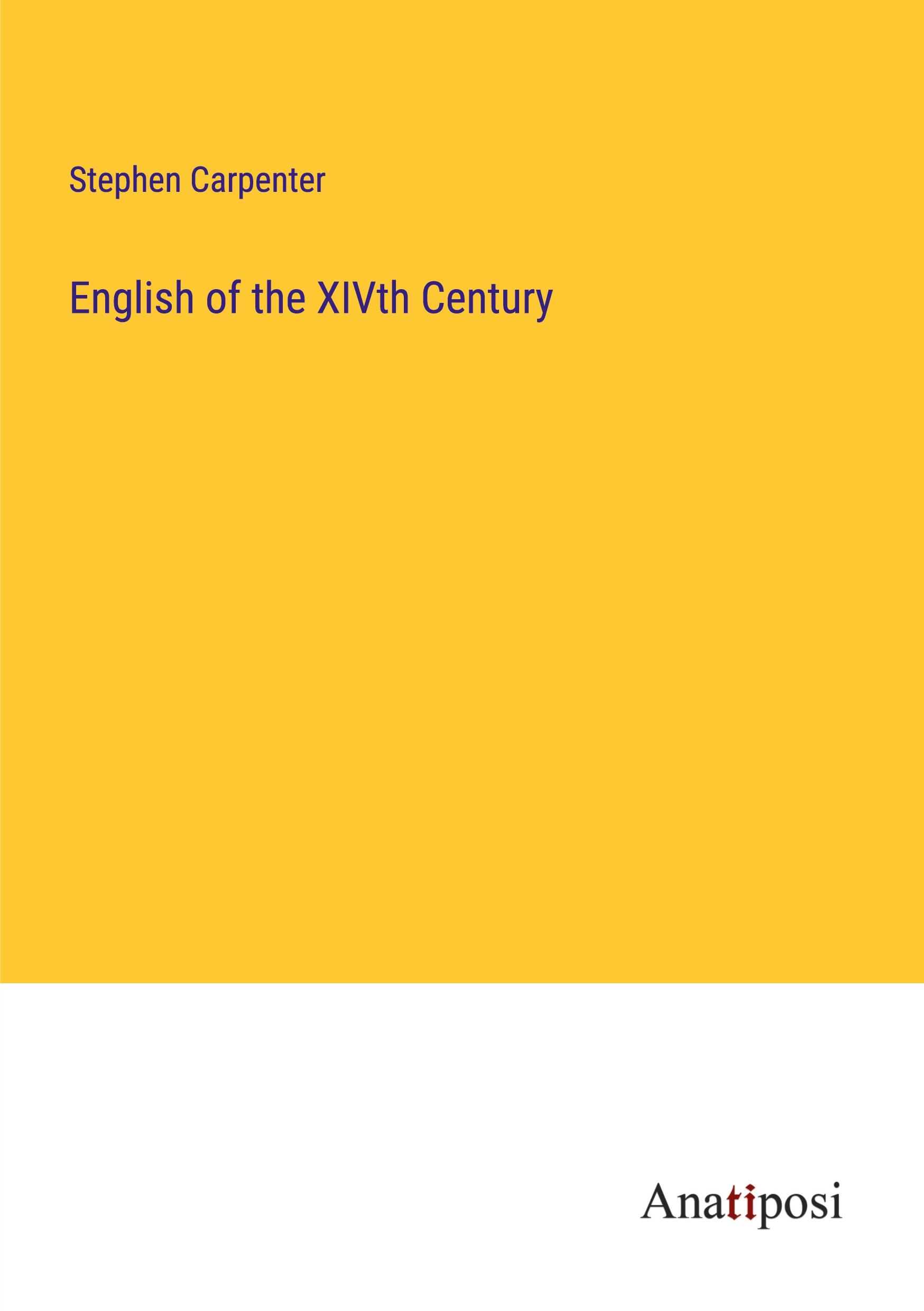 Vorderes Coverbild English of the XIVth Century