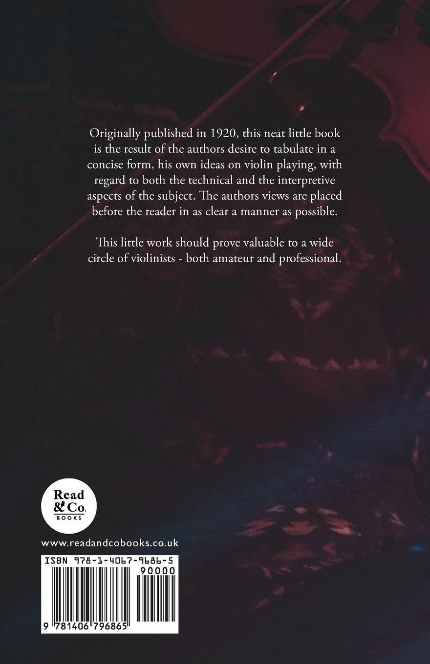 Rückseitencover Technique and Interpretation in Violin-Playing